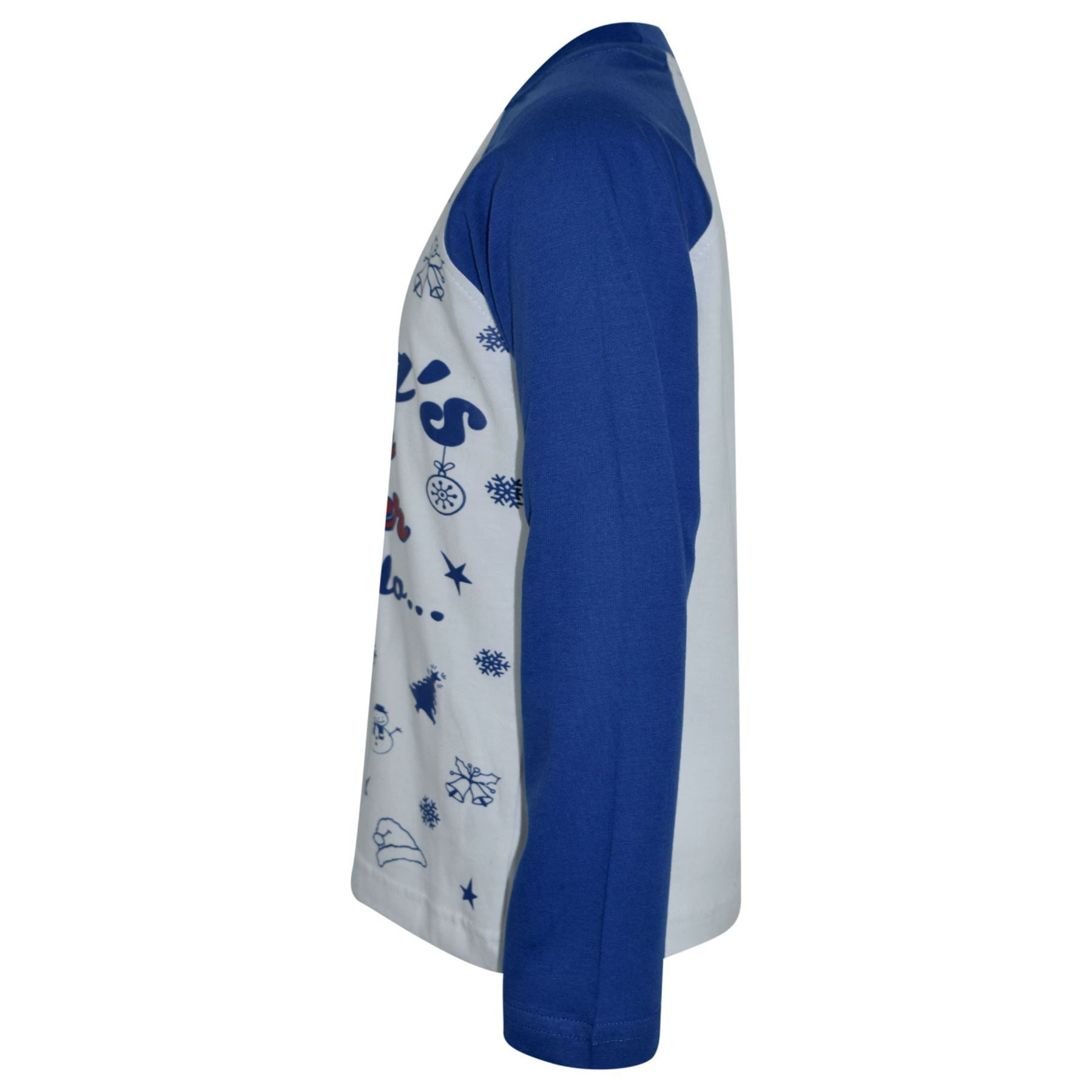 Kids Girls Boys PJs Santas Little Helper Stylish Color Cotrast Pajamas Set 5-13