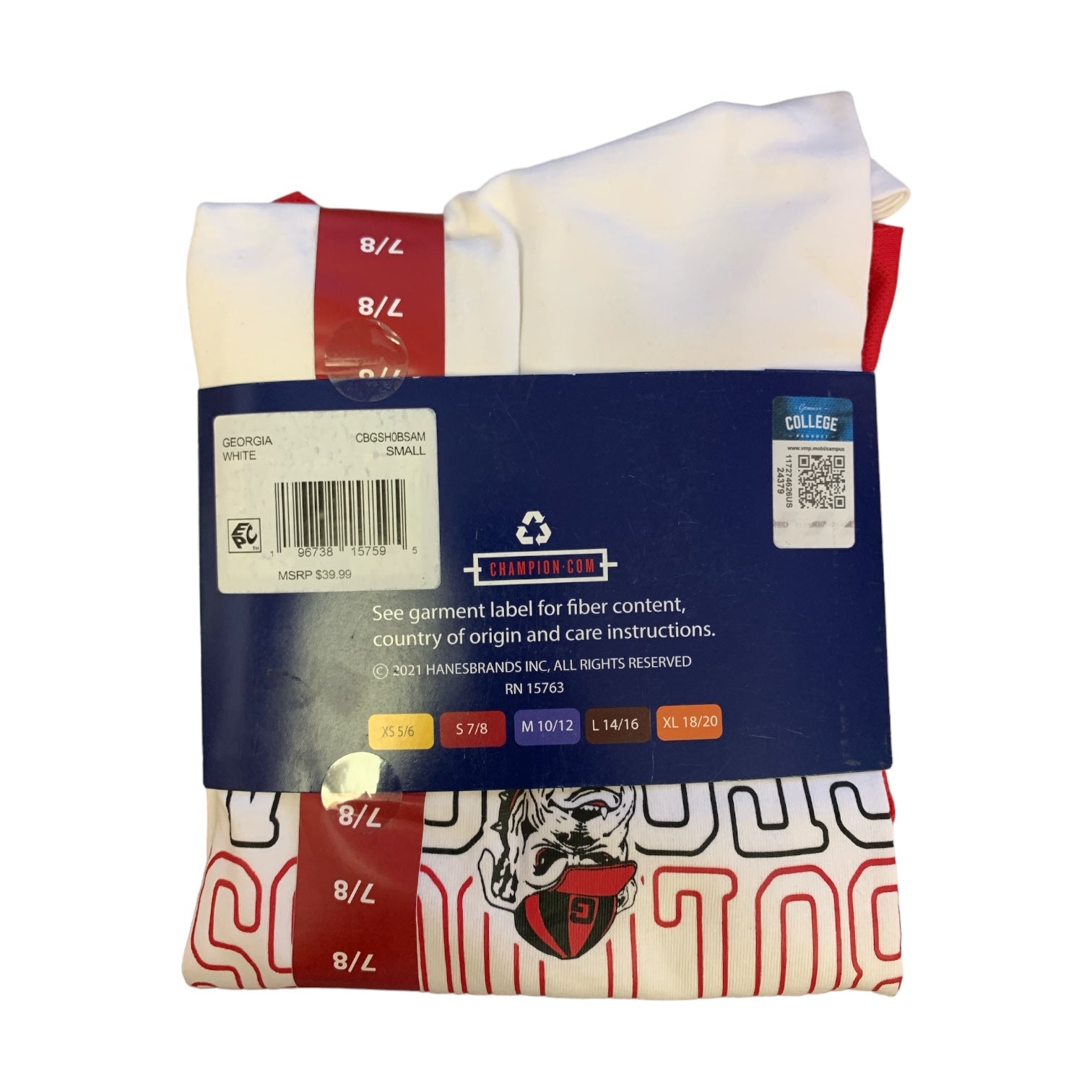 Champion Youth Short Sleeve Georgia Bulldogs 2 Piece Pajama Sleep Set