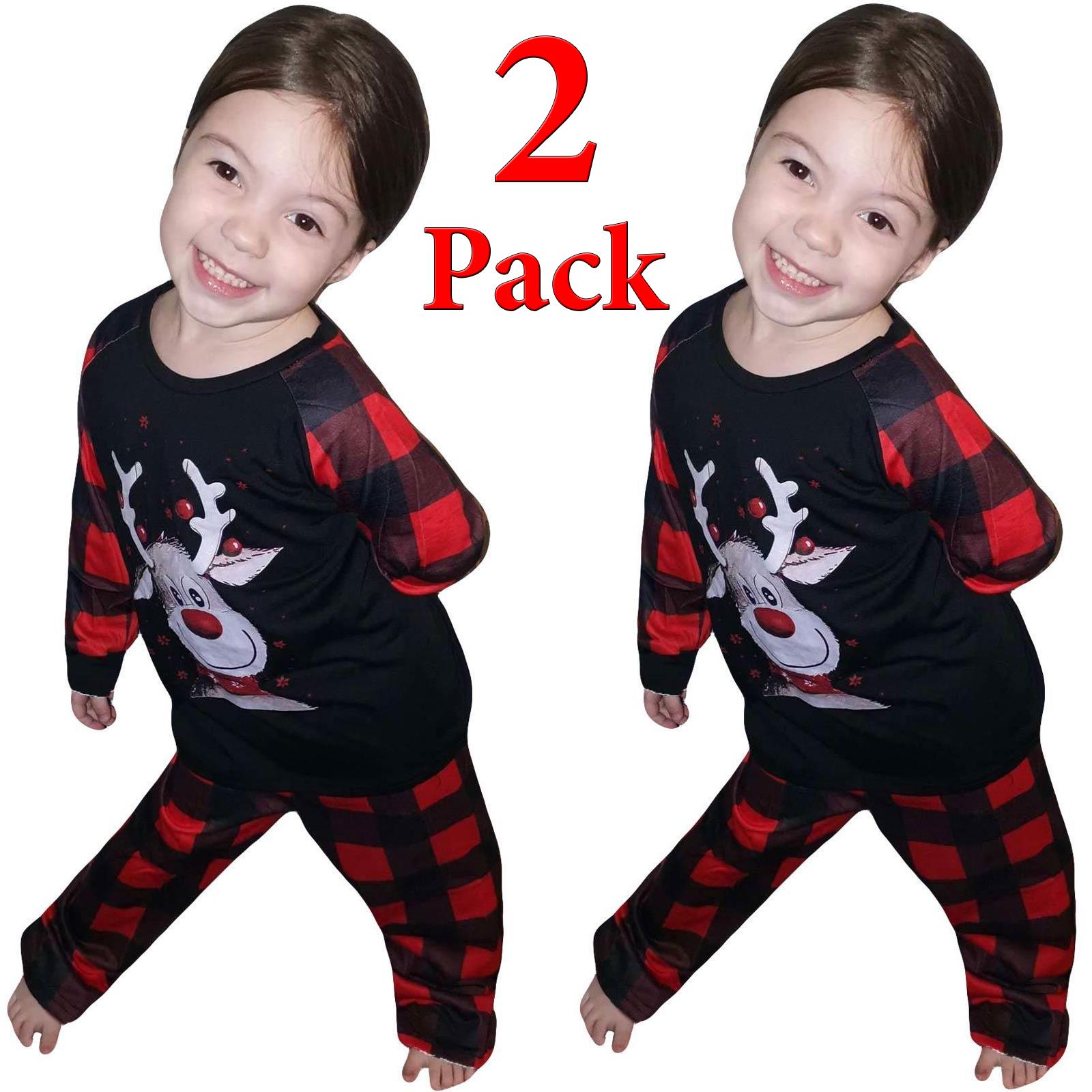 Kids Christmas Pyjamas Set Teens Girls Nightwear Boys Pjs Xmas Set Gift