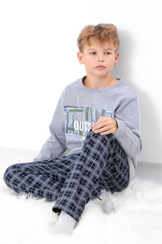 Boys’ Cotton Pajama Set – Warm, Breathable & Stylish Print, Demi-season,  Nos...