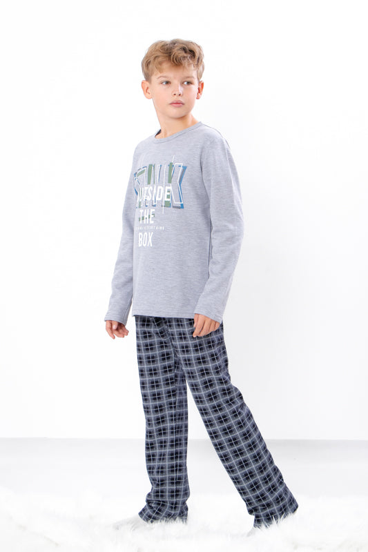 Boys’ Cotton Pajama Set – Warm, Breathable & Stylish Print, Demi-season,  Nos...
