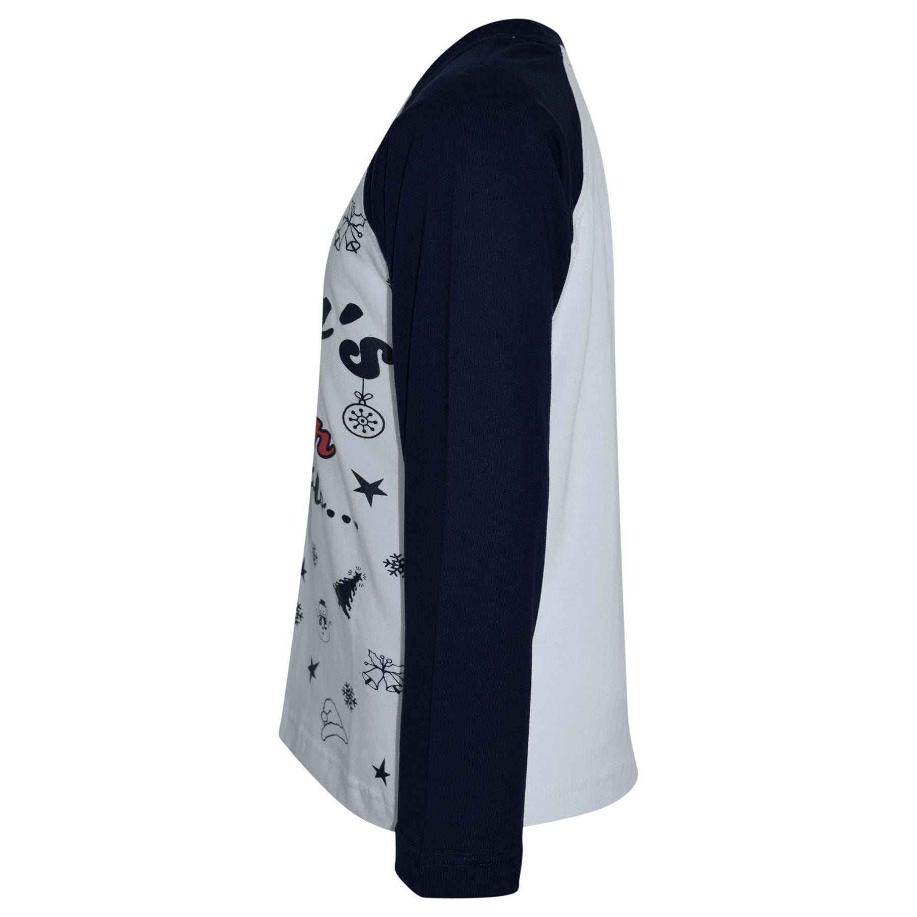 Kids Girls Boys PJs Santas Little Helper Stylish Color Cotrast Pajamas Set 5-13