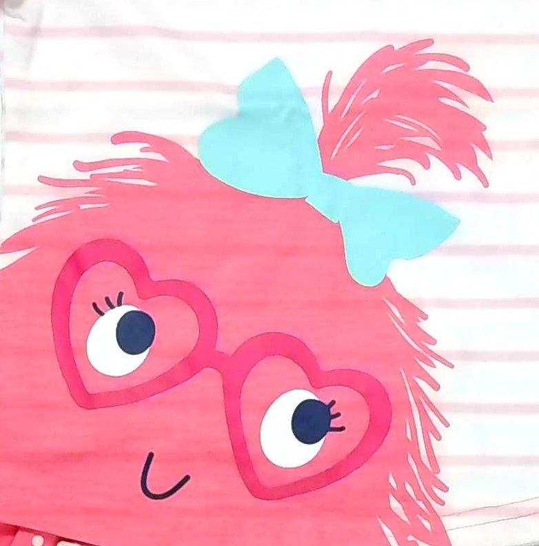 Carter's Girls' 3-Piece Pink Monster Polyester Jersey Pajama Set, Size 4T