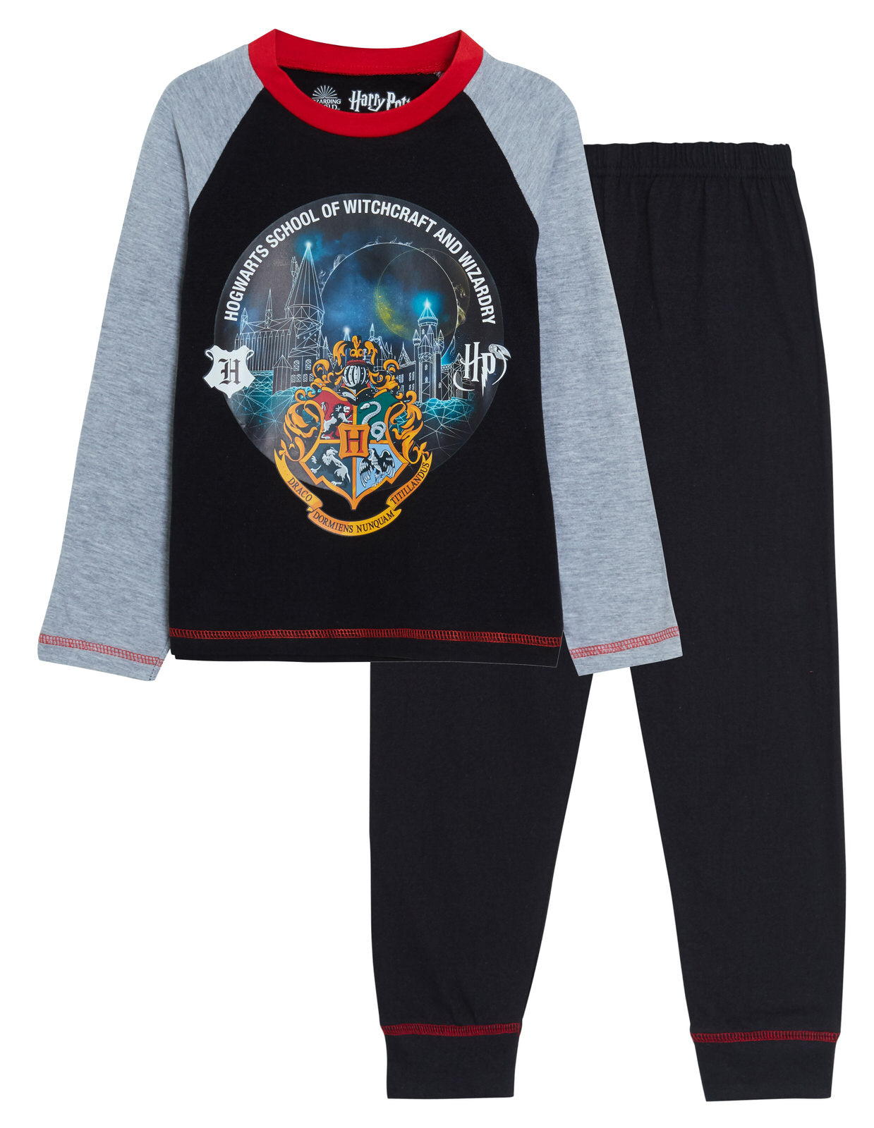 Harry Potter Full Length Pyjamas Kids Hogwarts Boys Girls Long Pjs Set Nightwear