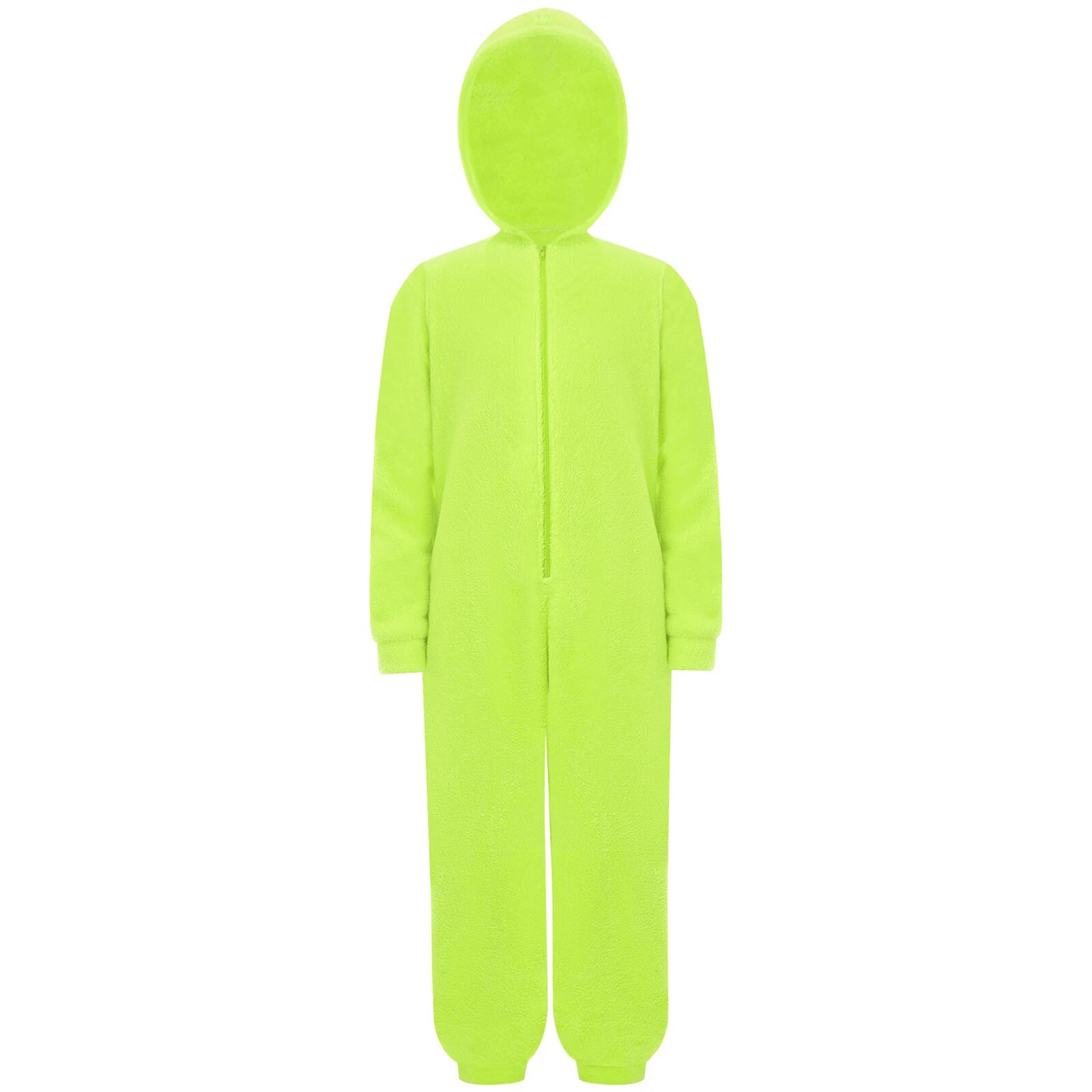 Unisex Kids Fleece Hooded Jumpsuit for Boys Girls Zip-up One Piece Pjs Sleepwear