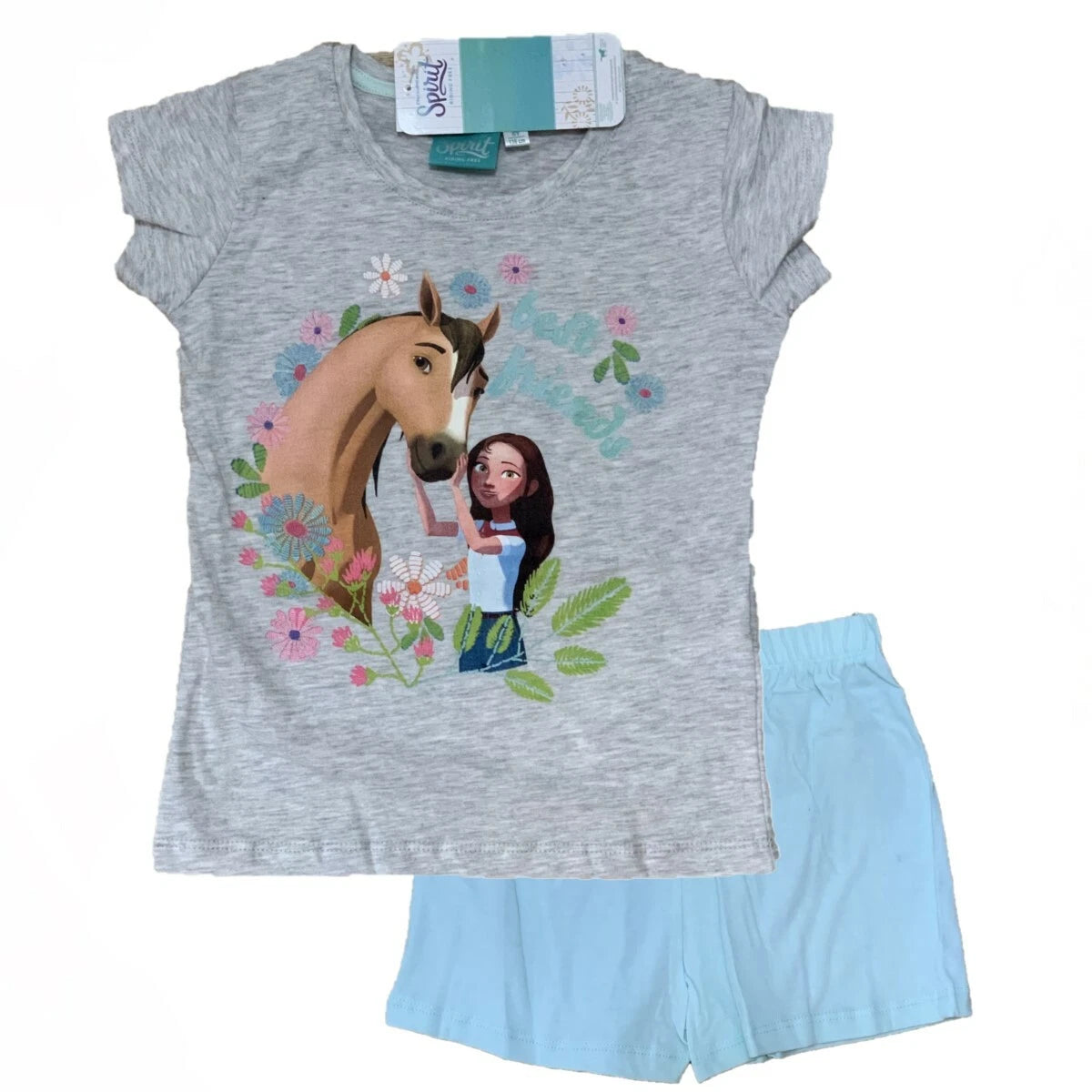 Boys Girls Kids Children Pyjamas Short Sleeve T-Shirt Shorts Set Age 2-12 Years