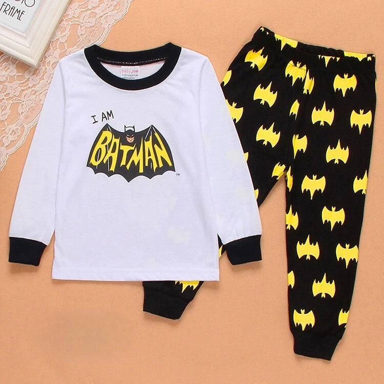 NEW Cartoon Print Boys Long Sleeve 2-Piece Pajama Set