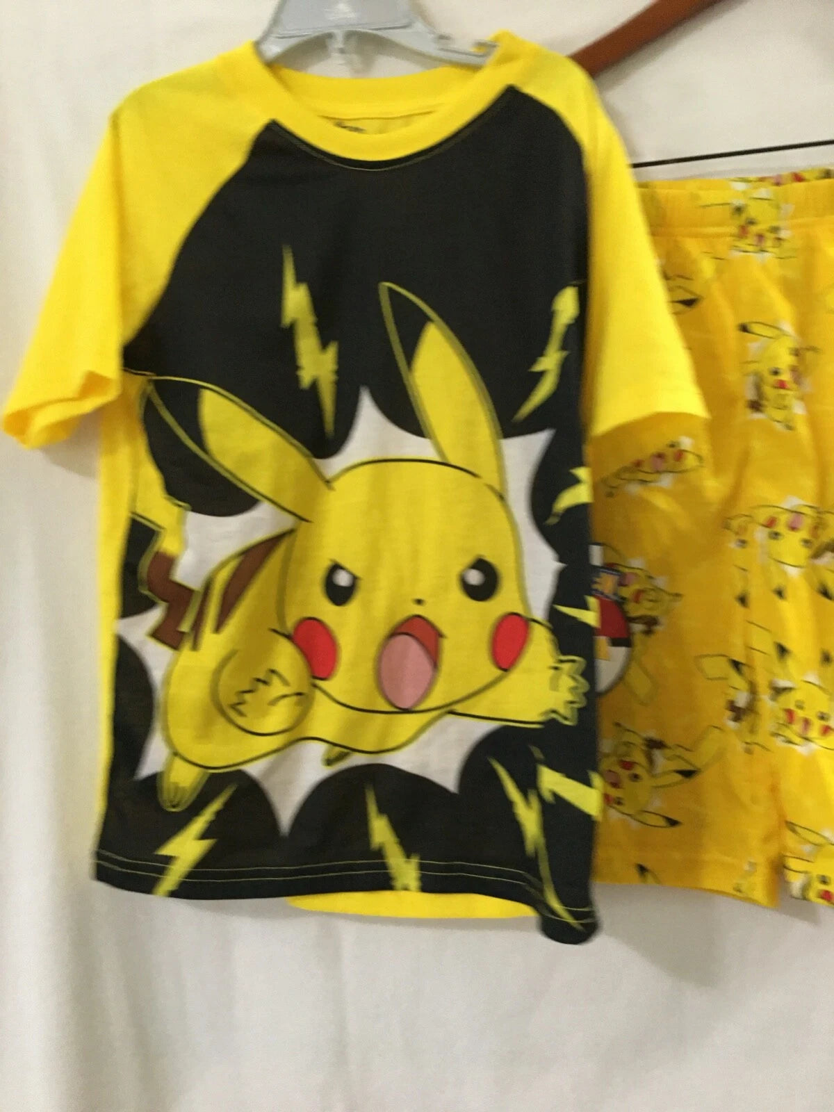 New Pokemon Pajamas Set Pikachu Shorts Boy Girl  size 8