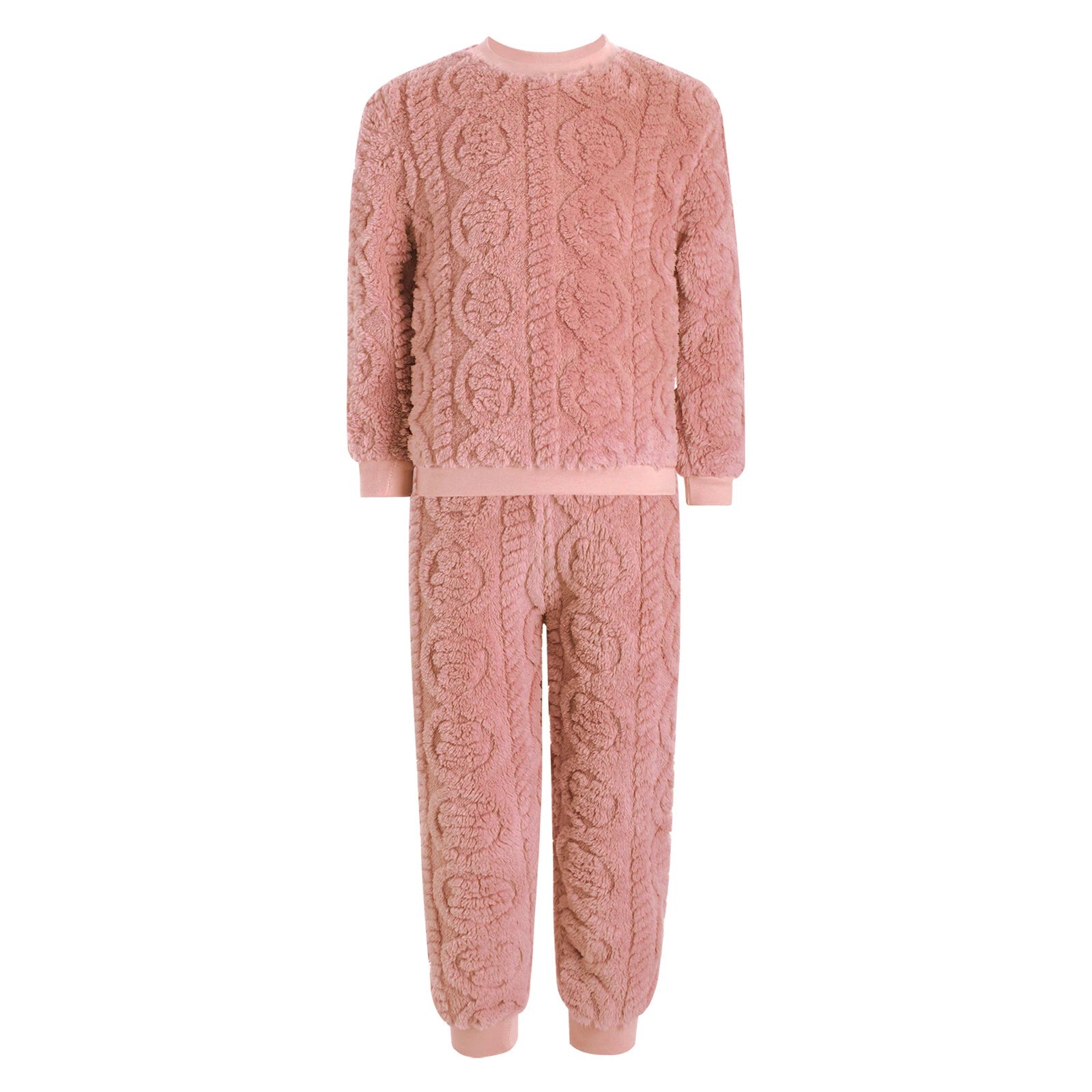 Kids Set Warm Pajamas Stand Collar Sleepwear Long Sleeve Nightwear Sleep Fancy