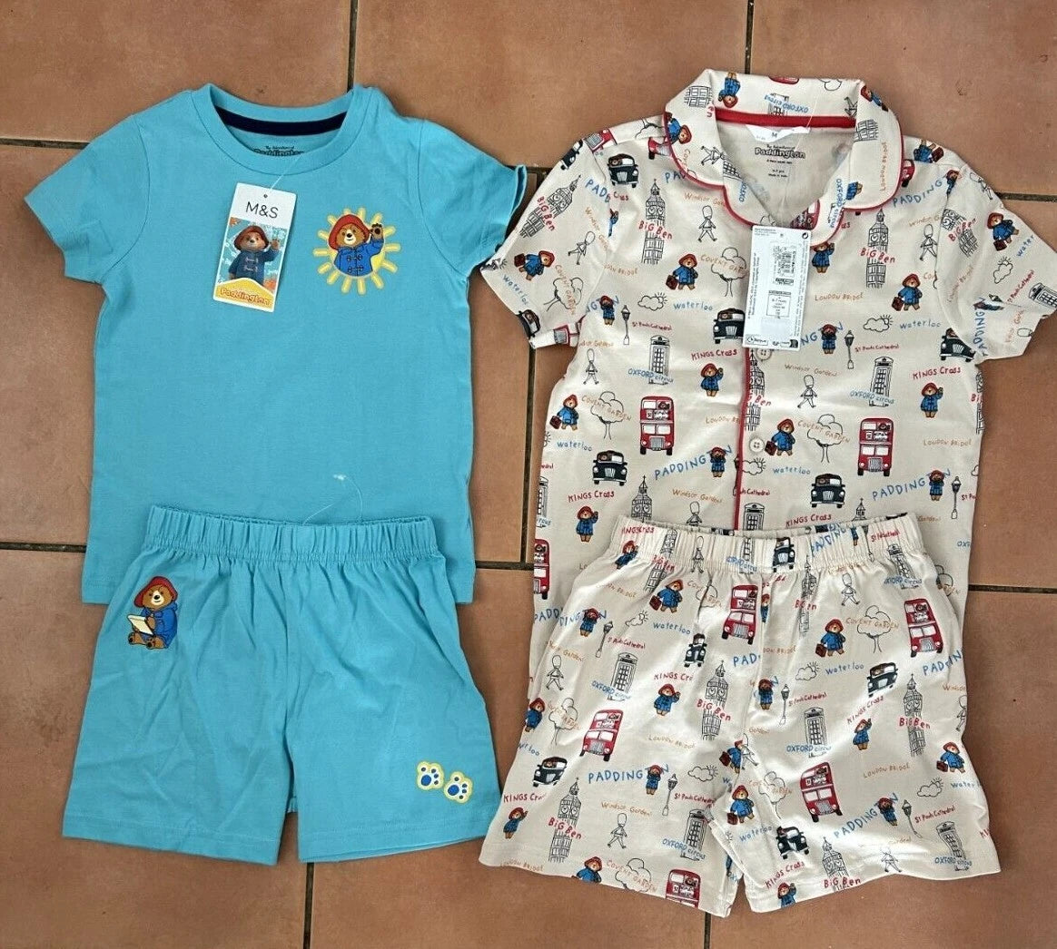 M & S Paddington Bear Pyjama set or Summer T-Shirt Set BNWT - 3 kinds