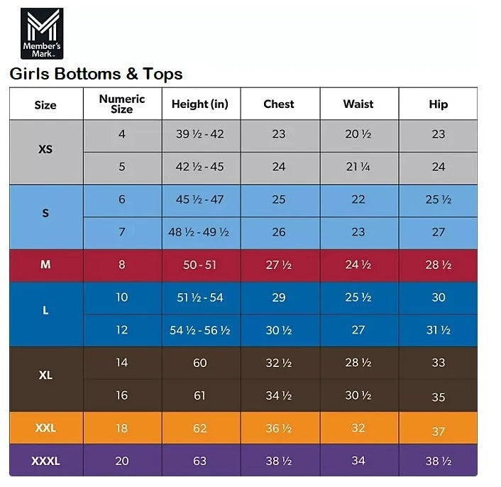 Member's Mark Girl's 2-Piece Long Sleeve Cozy Pajama Set