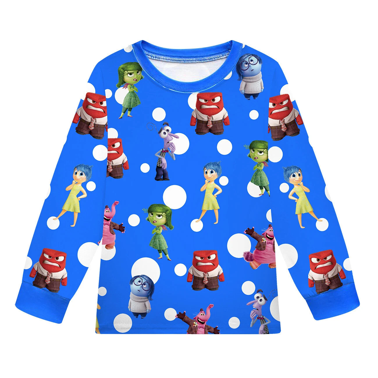 Kids Inside Out 2 Pajamas 2pcs Cartoon Long-sleeved Pyjamas Long Pyjama Pant Set
