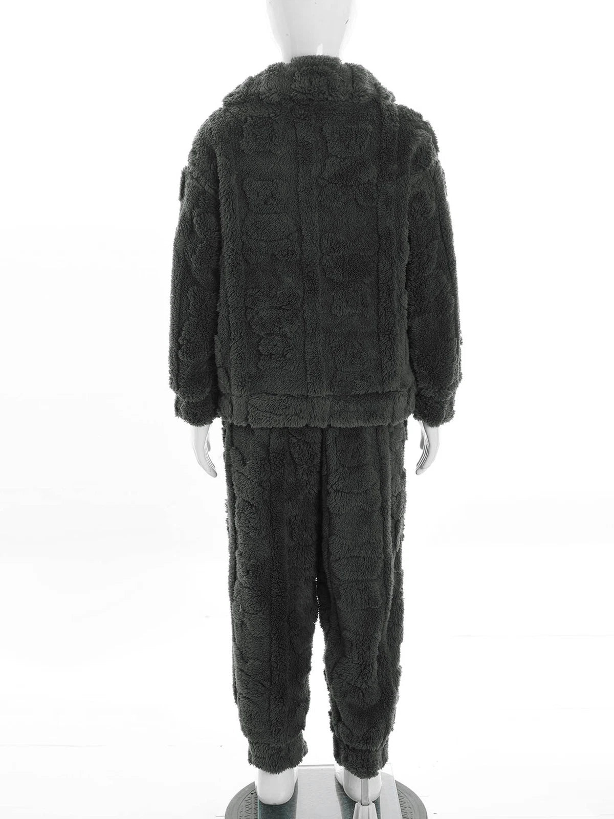 Kids Set Casual Pajamas Winter Sleepwear Elastic Waistband Top With Long Pants