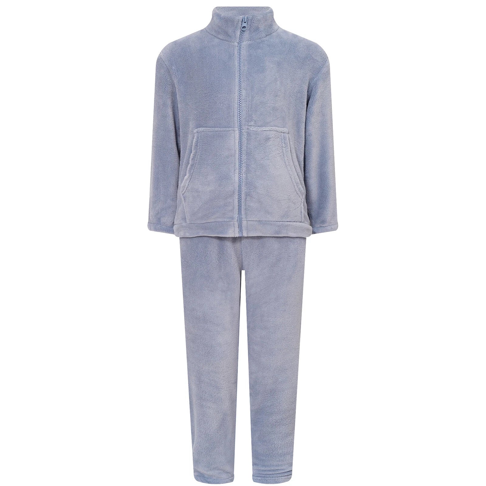Kids Nightwear Warm Pajama Set Comfy Sleepwear Zipper Homewear 2 Piece Outfits