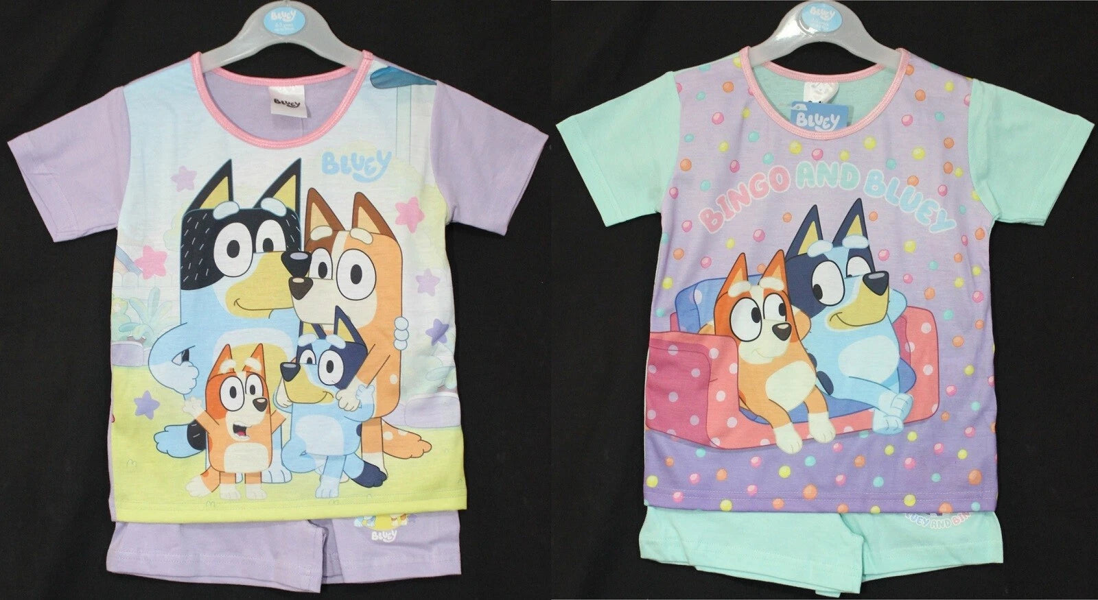 BLUEY Girl's Short Pyjamas / Shorty/Summer PJs Sizes 18 Months-5 Years