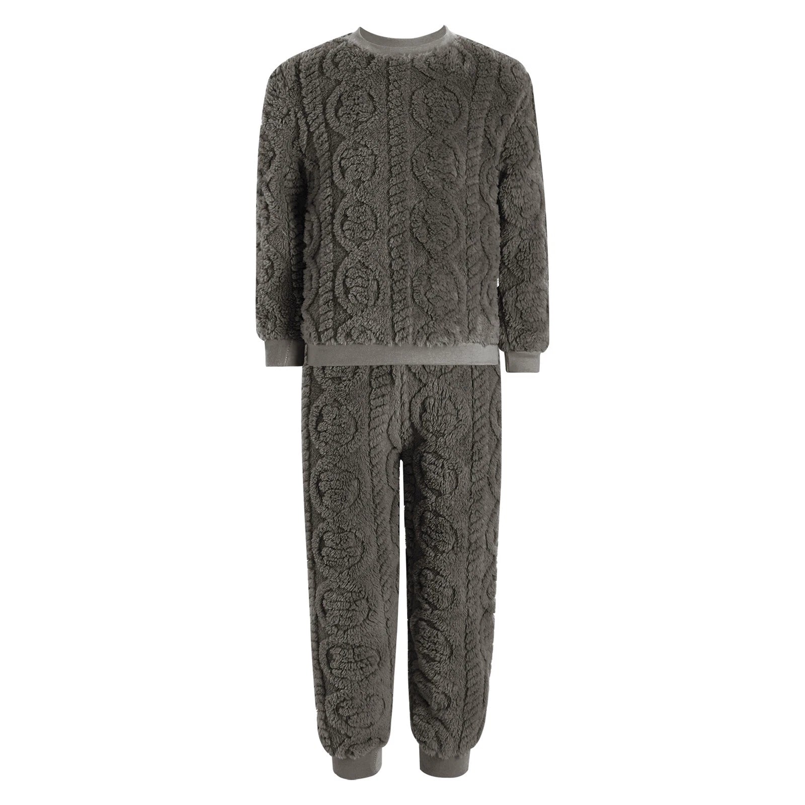 Kids Set Warm Pajamas Stand Collar Sleepwear Long Sleeve Nightwear Sleep Fancy