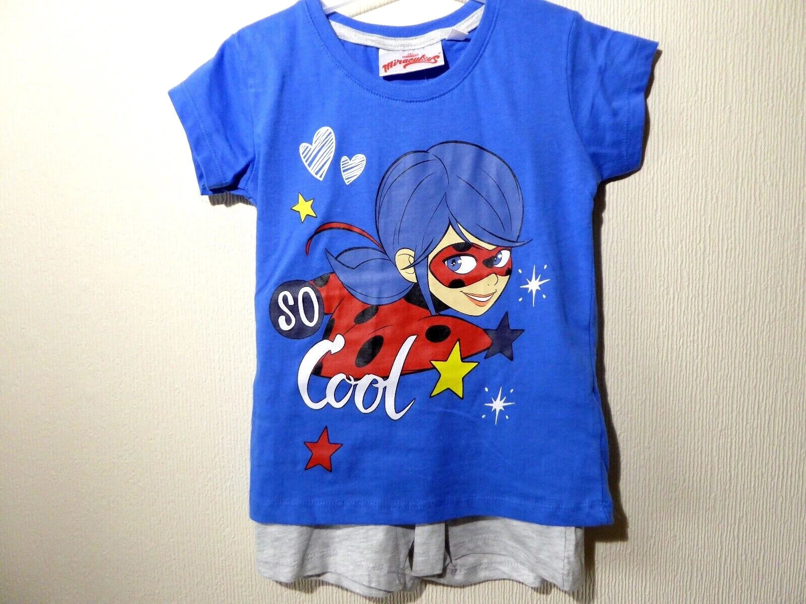 Girls Pyjamas Short Sleeve PJs Miraculous Tales Of Ladybug & Cat Noir PJ 2 Piece