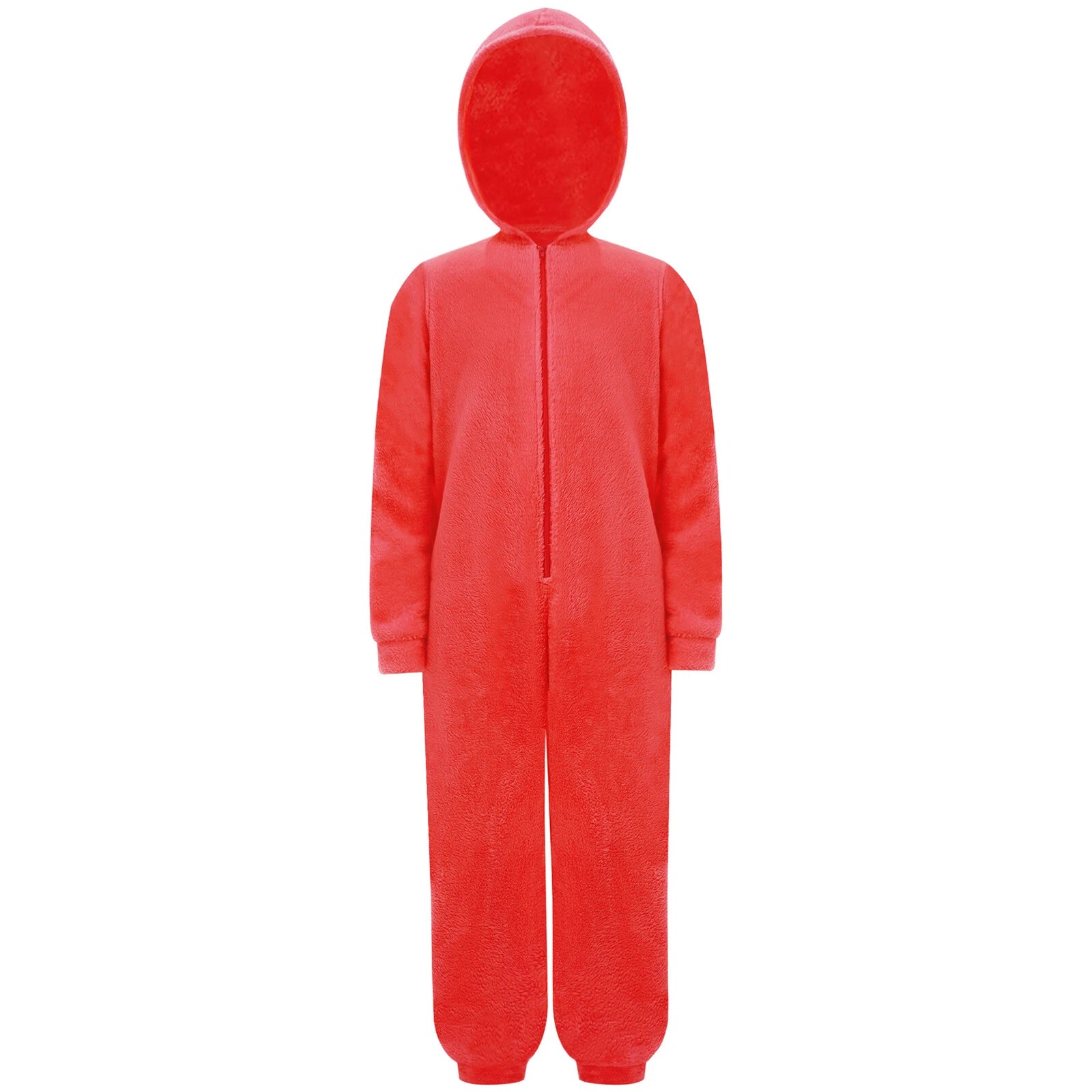 Unisex Kids Fleece Hooded Jumpsuit for Boys Girls Zip-up One Piece Pjs Sleepwear