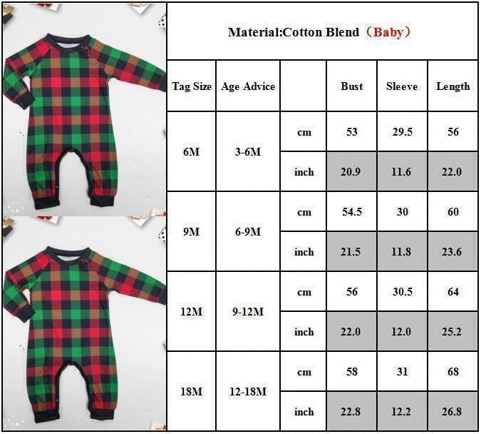 2025 Christmas Deer Grid Print Family Pyjamas Kids Adults Nightwear Pajamas Set*