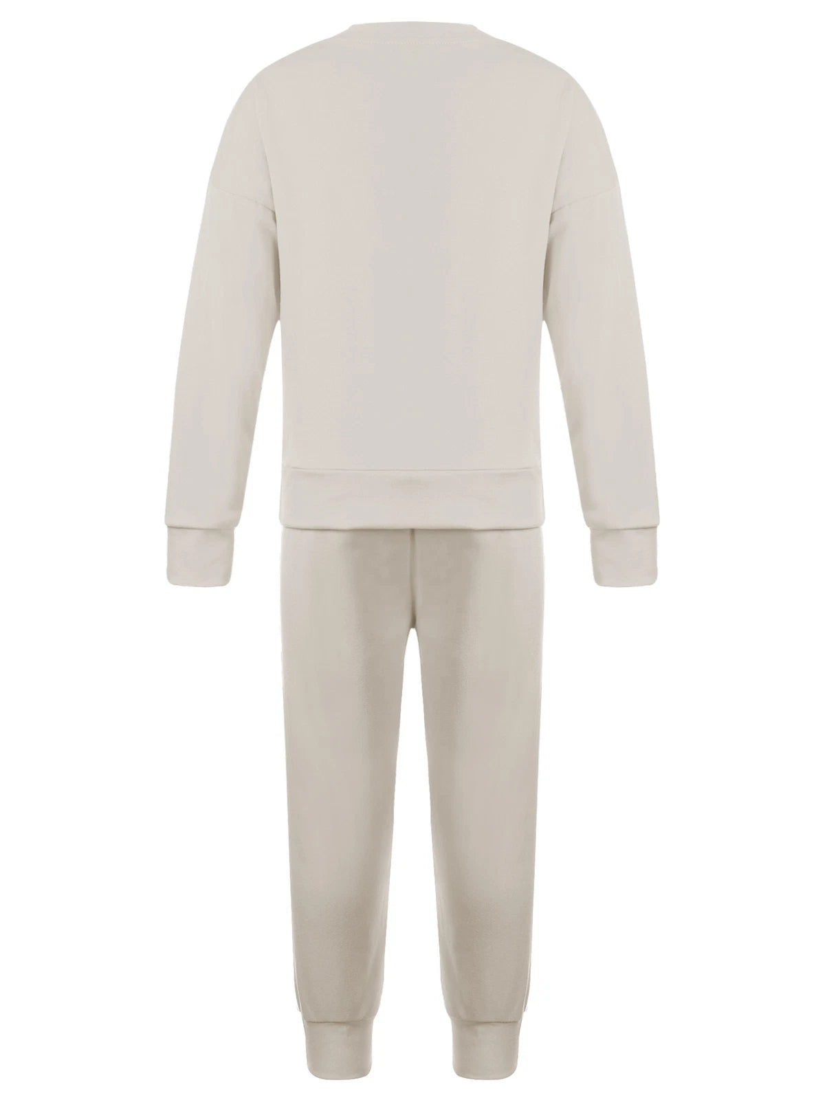 Kids Pajamas Set Flannel Sleepwear Bear Tops Pullover with Plush Pants Trousers