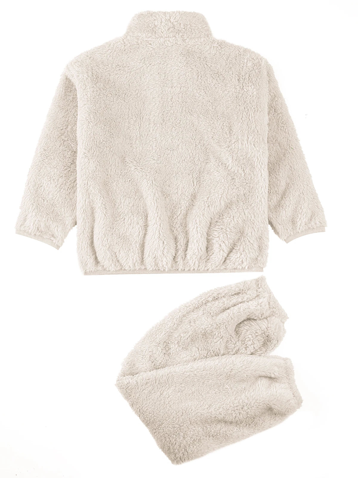 Kids Boys Girls Pajama Set Warm Homewear Flannel Outfits Pants Loungewear Tops