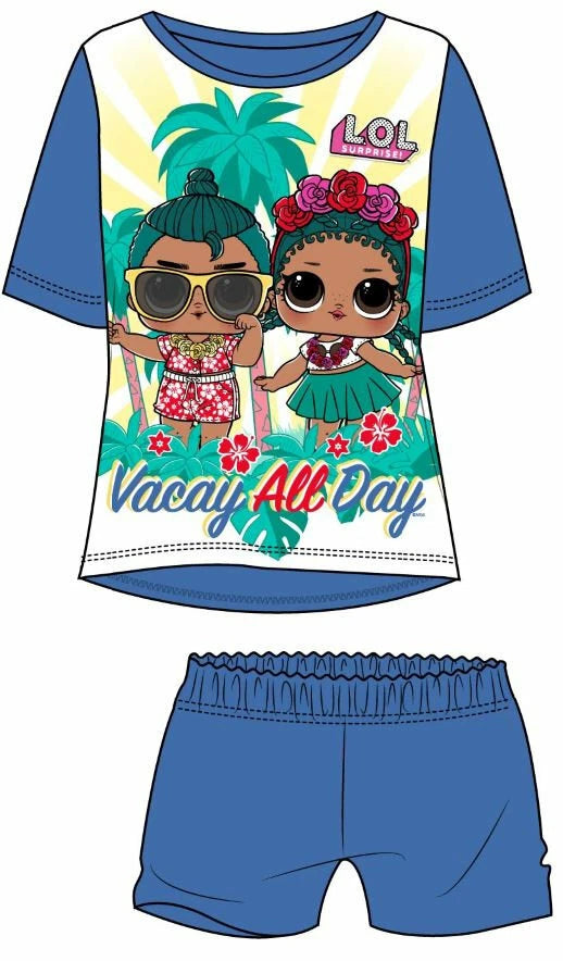 Girls LOL Surprise Character Short Pyjamas Nightwear Shorties Pjs Age 3-10 Years