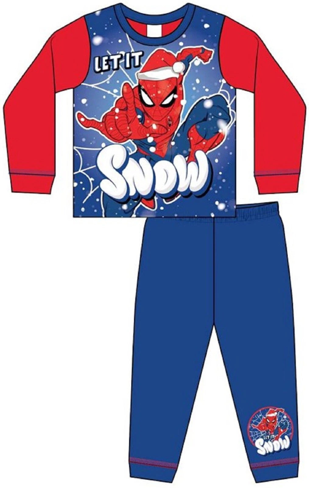SPIDER-MAN Boy's Pyjamas/ Red & Blue SPIDEY PJs Sizes 1.5-5 Years