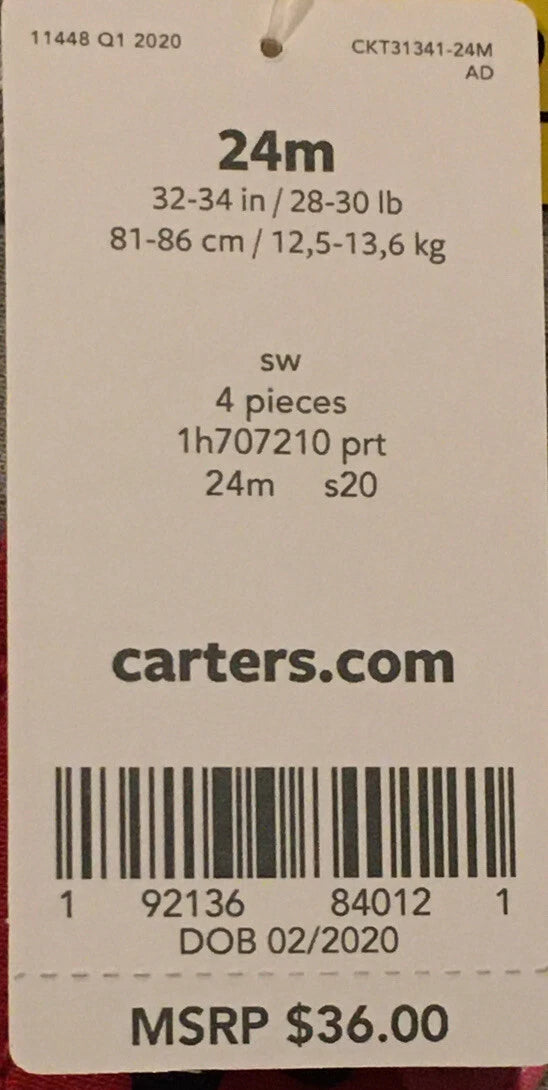 CARTER’S Pajamas Baby/Toddler 2PC-4PC Cotton Snug Fit Short-Sets 9M,-24M, 4T NWT