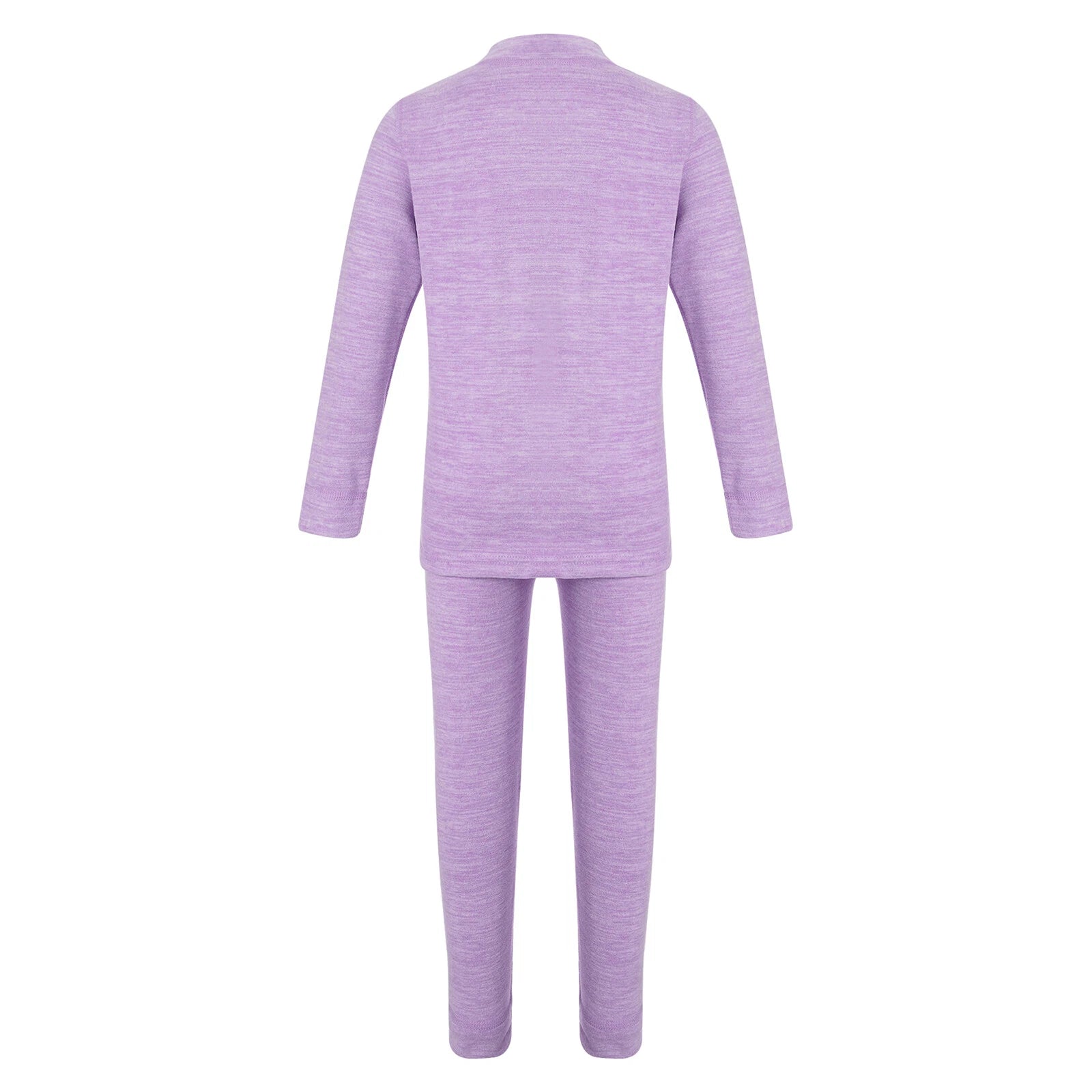 Girls Boys Pajamas Unisex Base Layer Suit Mock Neck Thermal Underwear Set Warm