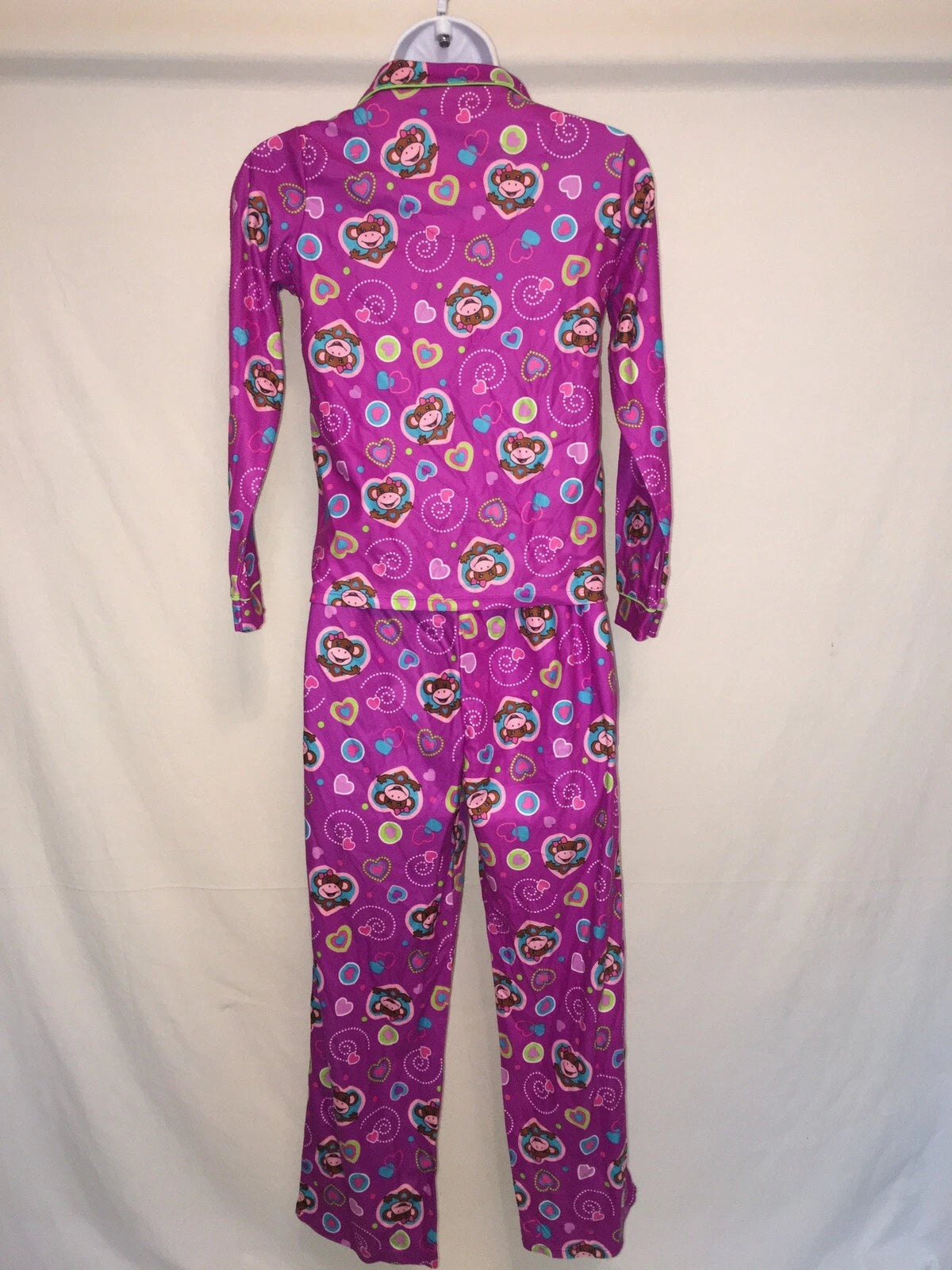 2 PIECE PAJAMA SET GIRLS SLEEPWEAR Lg 10-12 Button up top design style options