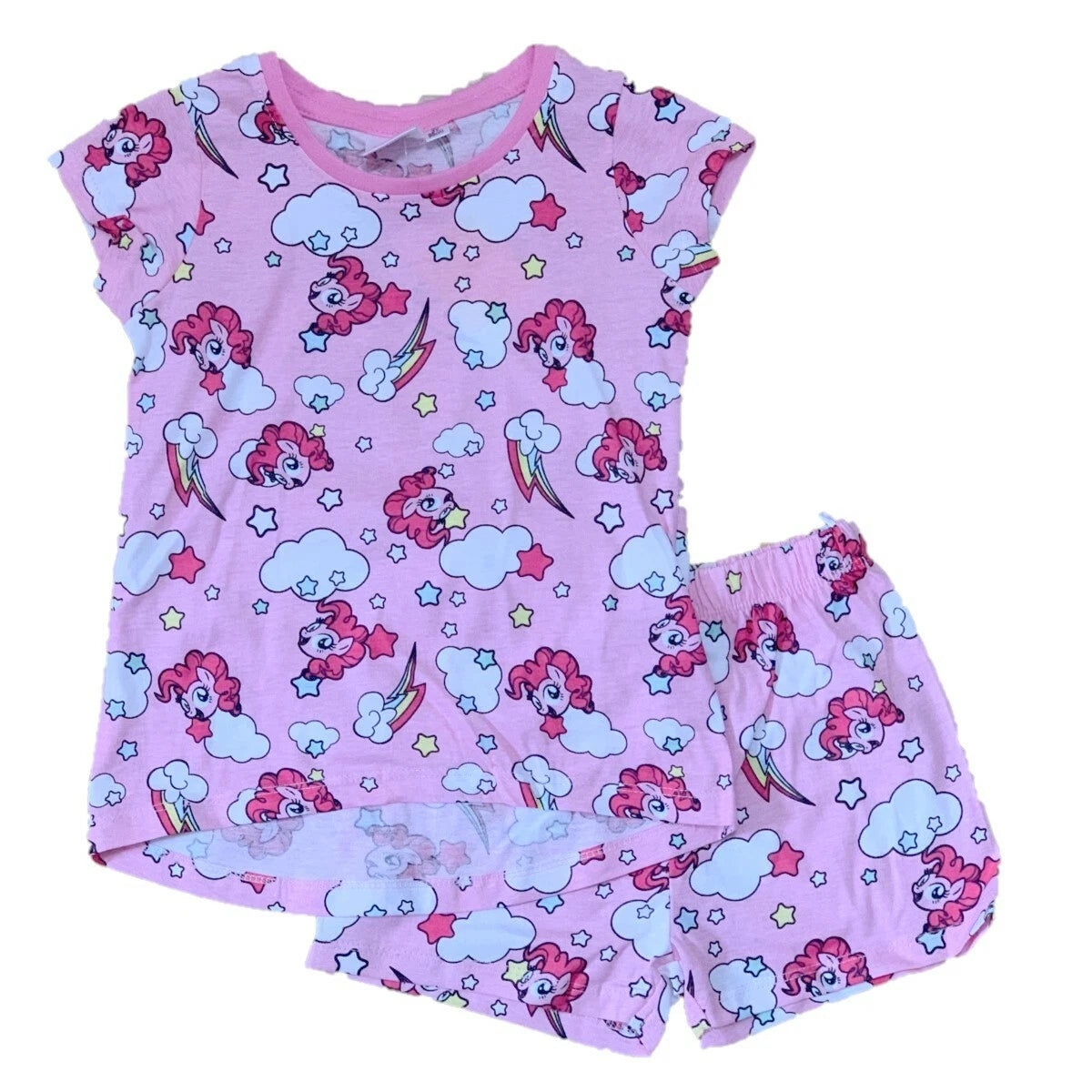 Boys Girls Kids Children Pyjamas Short Sleeve T-Shirt Shorts Set Age 2-12 Years