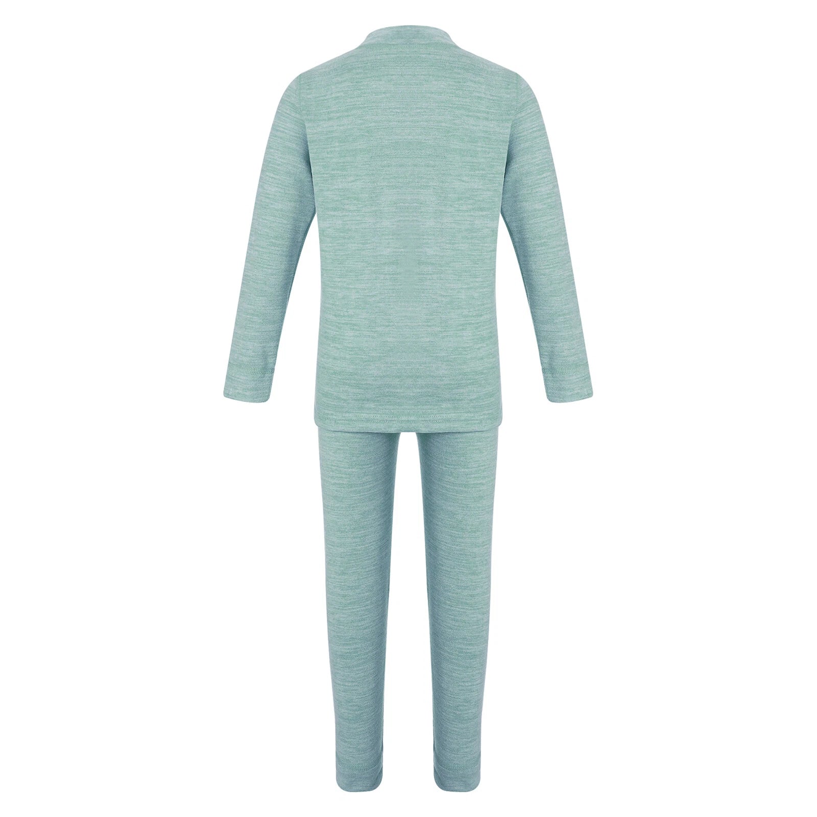 Girls Boys Pajamas Unisex Base Layer Suit Mock Neck Thermal Underwear Set Warm