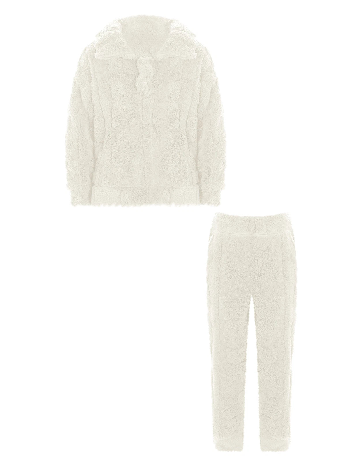 Kids Set Casual Pajamas Winter Sleepwear Elastic Waistband Top With Long Pants