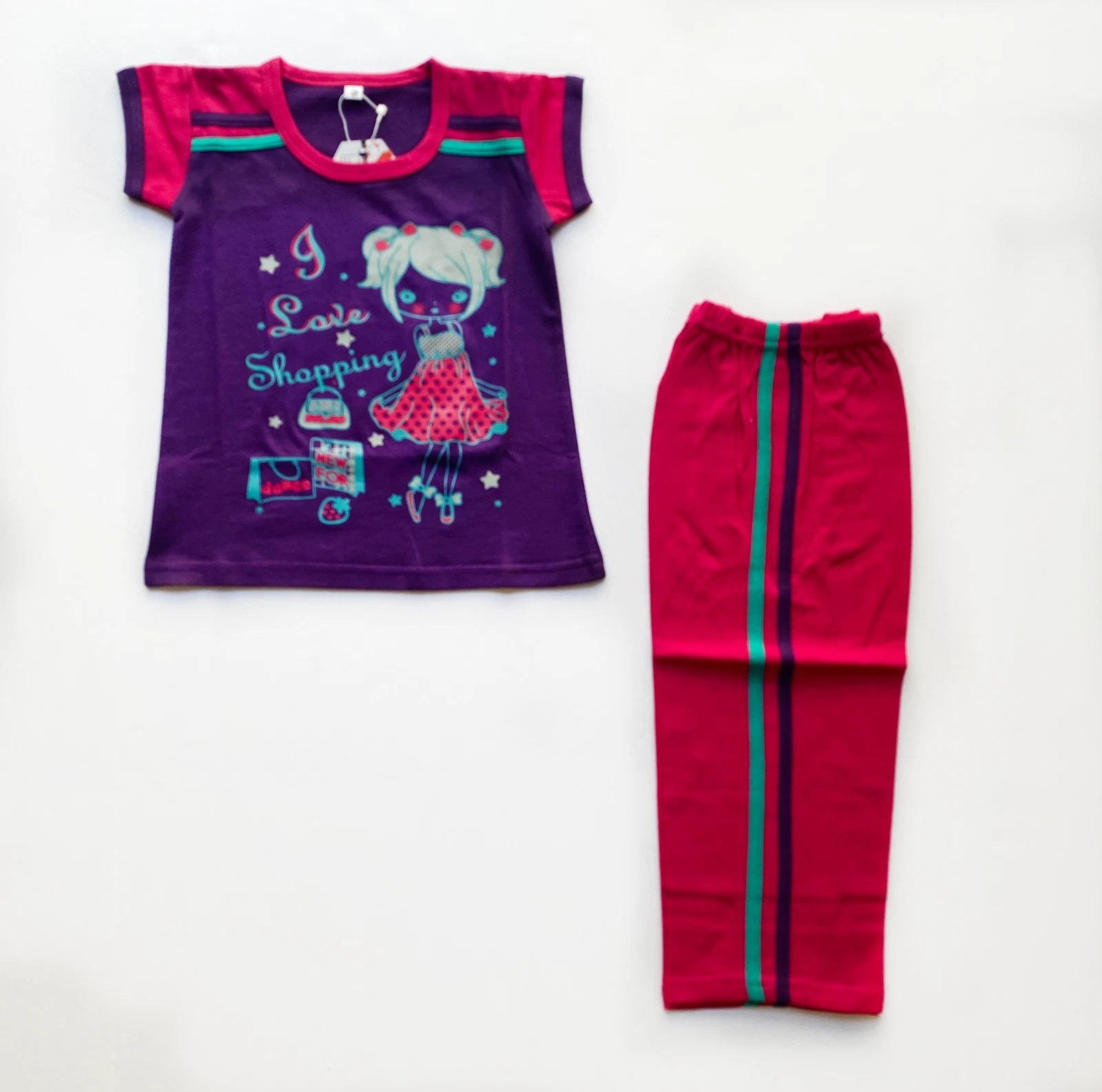Girls Kids Toddler Sleepwear 2Pc Pajama Set Pure Cotton PJs Set for Girls 2T -4T