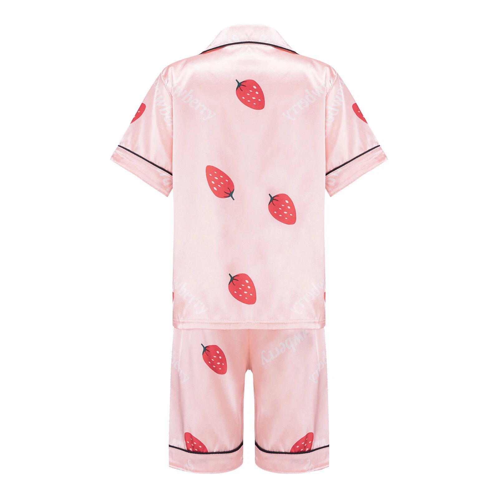 Boys Girls Pajamas Set Sleepwear Button Closure Top Shorts Nightwear Loungewear