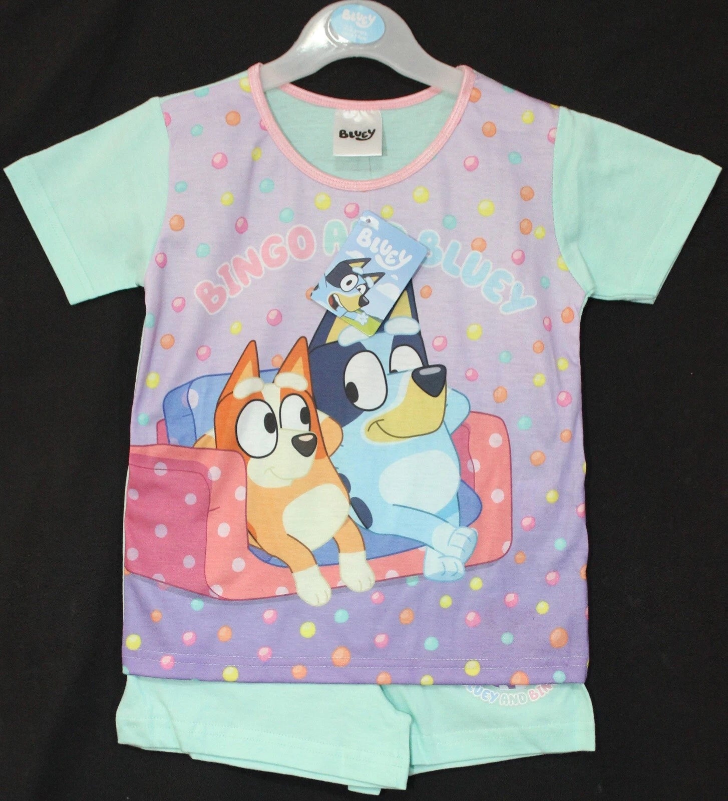 BLUEY Girl's Short Pyjamas / Shorty/Summer PJs Sizes 18 Months-5 Years