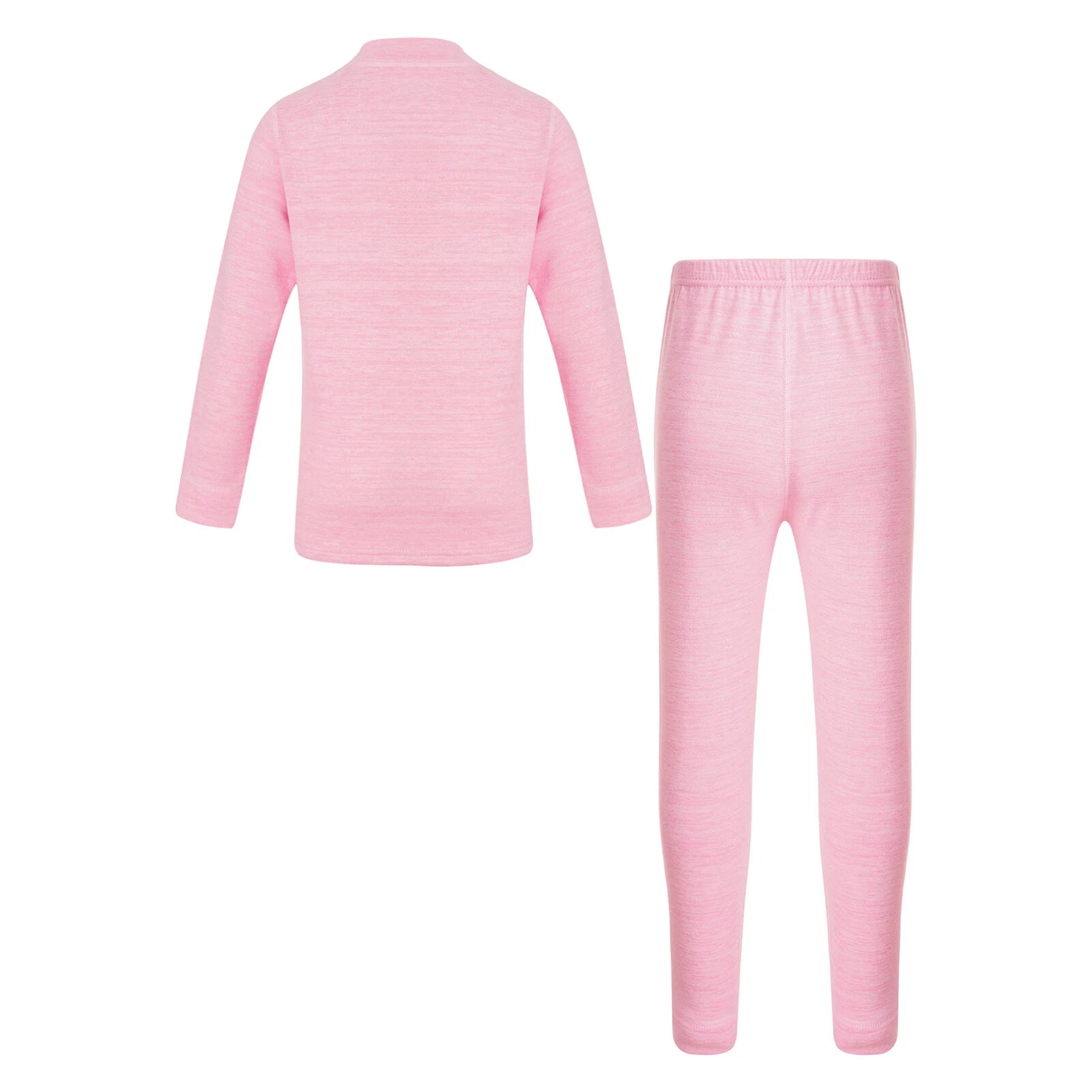 Girls Boys Pajamas Unisex Base Layer Suit Mock Neck Thermal Underwear Set Warm