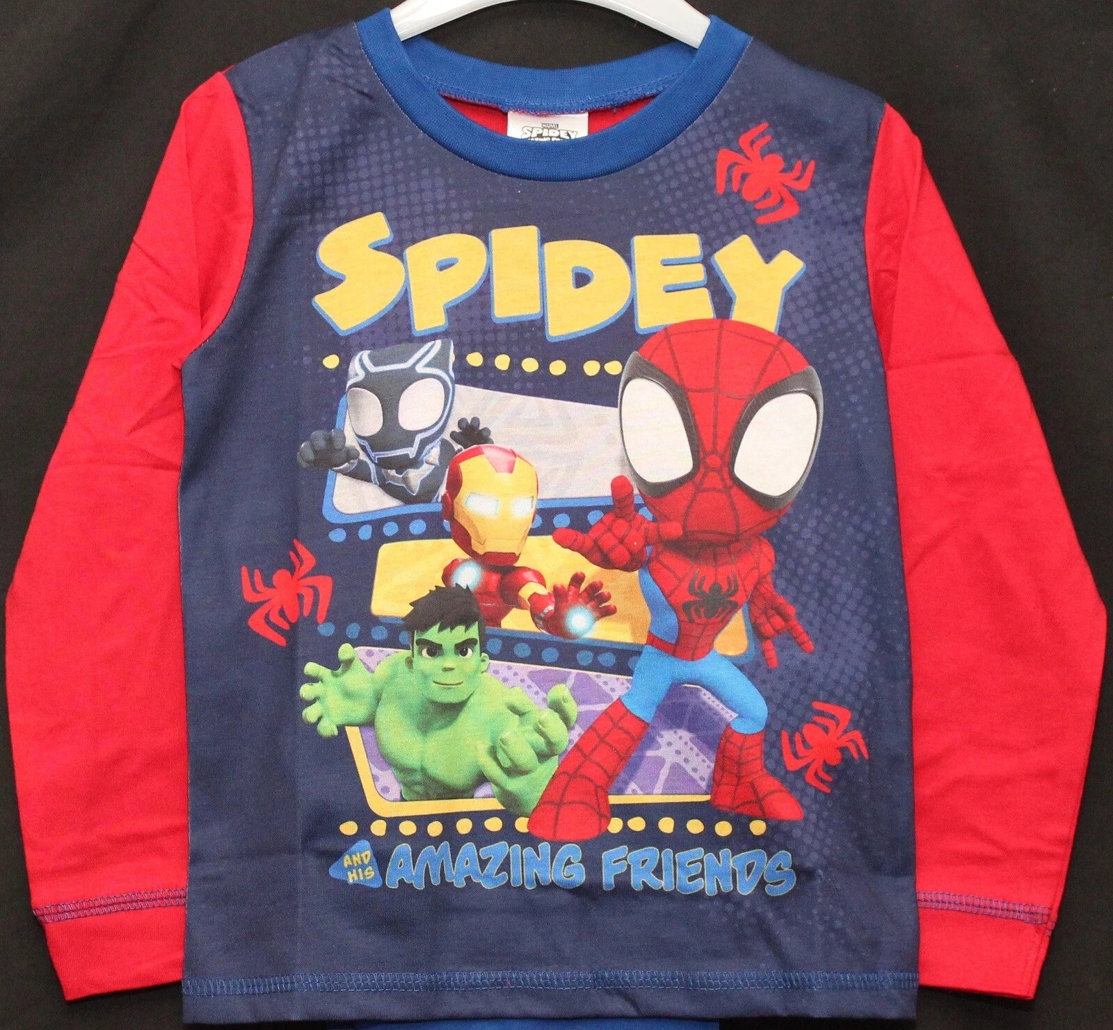 SPIDER-MAN Boy's Pyjamas/ Red & Blue SPIDEY PJs Sizes 1.5-5 Years