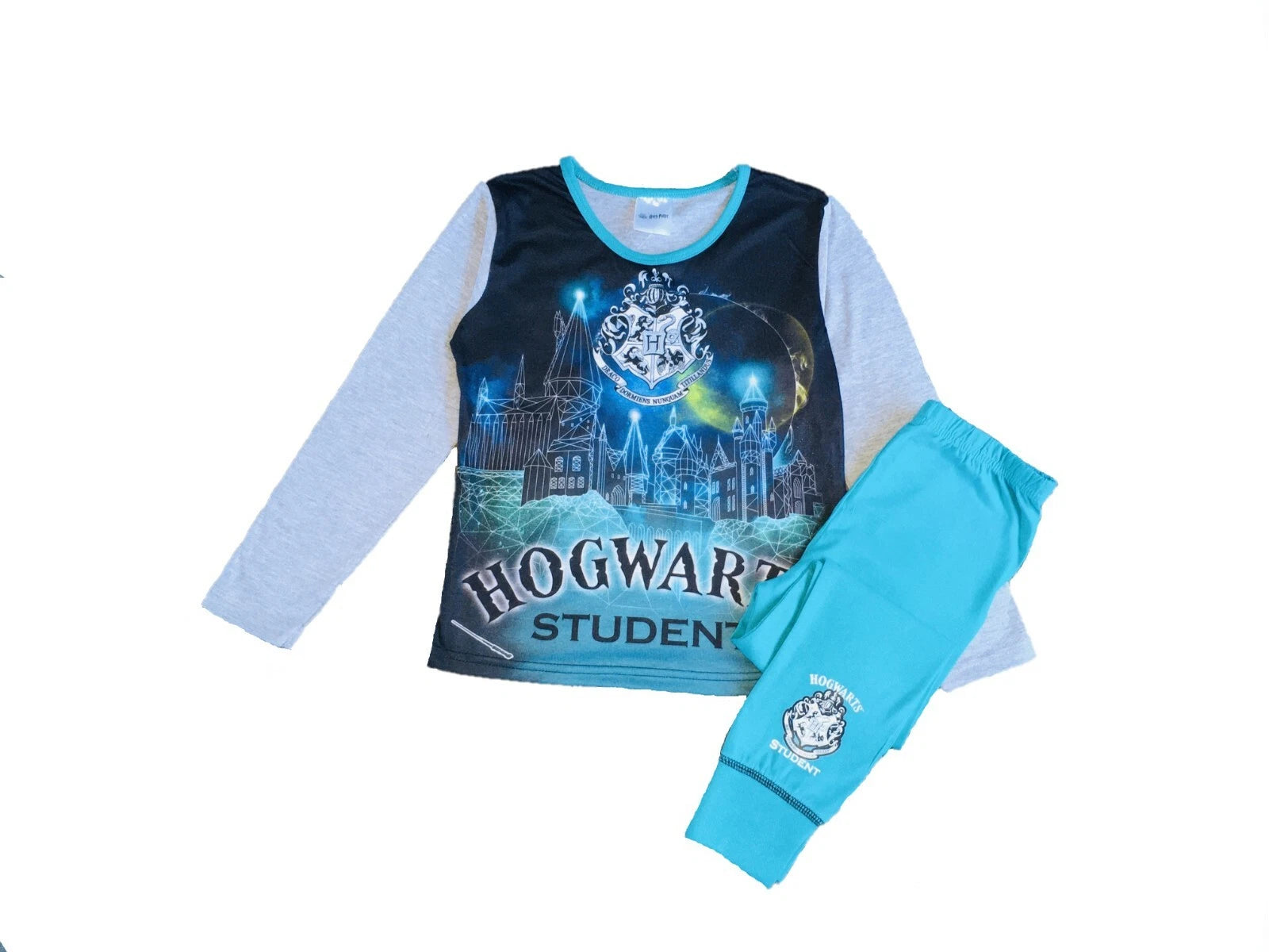Girls Pyjamas Harry Potter Hogwarts Size 5 6 7 8 Yrs Christmas Gift Blue Purple