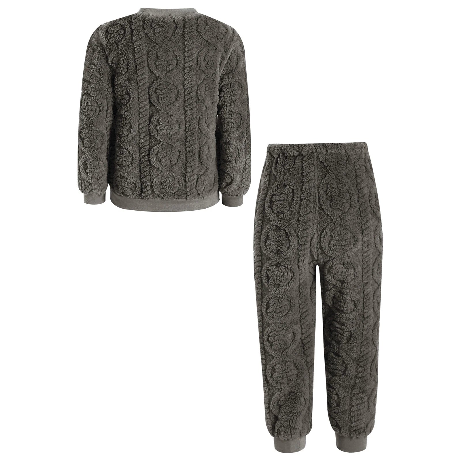 Kids Set Warm Pajamas Stand Collar Sleepwear Long Sleeve Nightwear Sleep Fancy