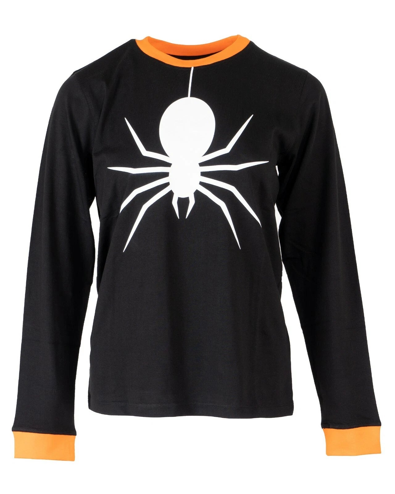 Kids Halloween Pyjamas Set Boys Girls Pumpkin Orange Spider Nightwear Top Bottom