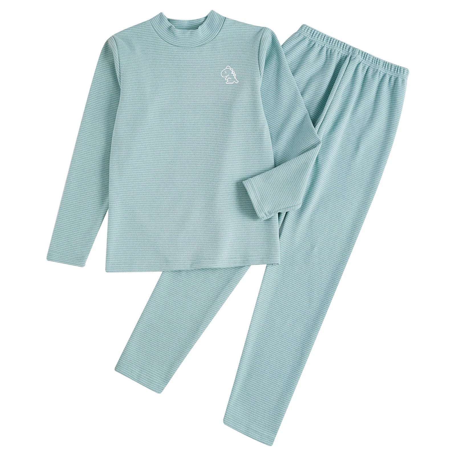 Kids Boys Girls Thermals Sets Pajamas T-shirt And Tights Suit Warm Active Home