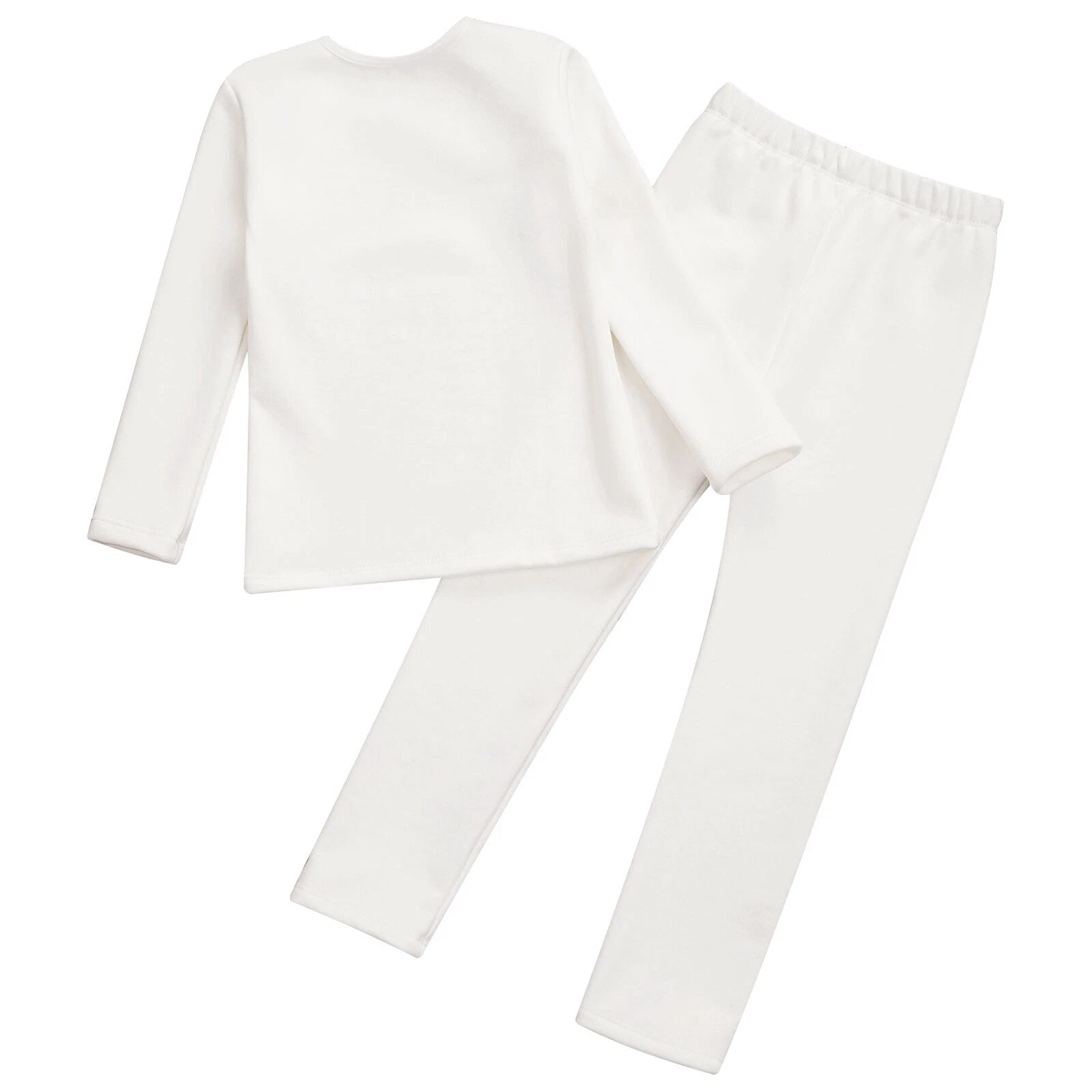 Kids Girl's Pajamas Set Training Sleepwear Round Neck Pullover And Pantyhose