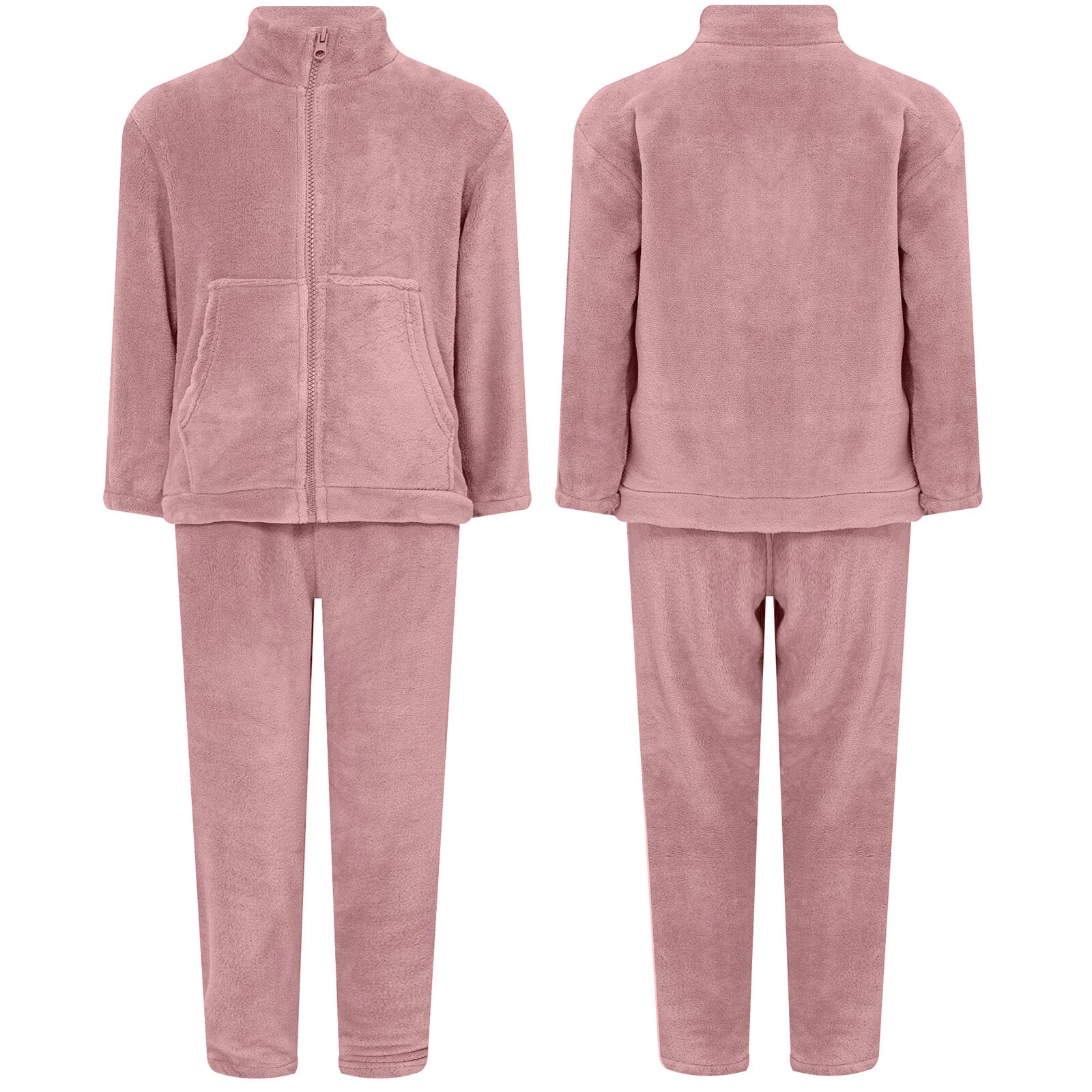 Kids Pajama Set Flannel Nightwear Soft Sleepwear Long Sleeve Homewear Fuzzy