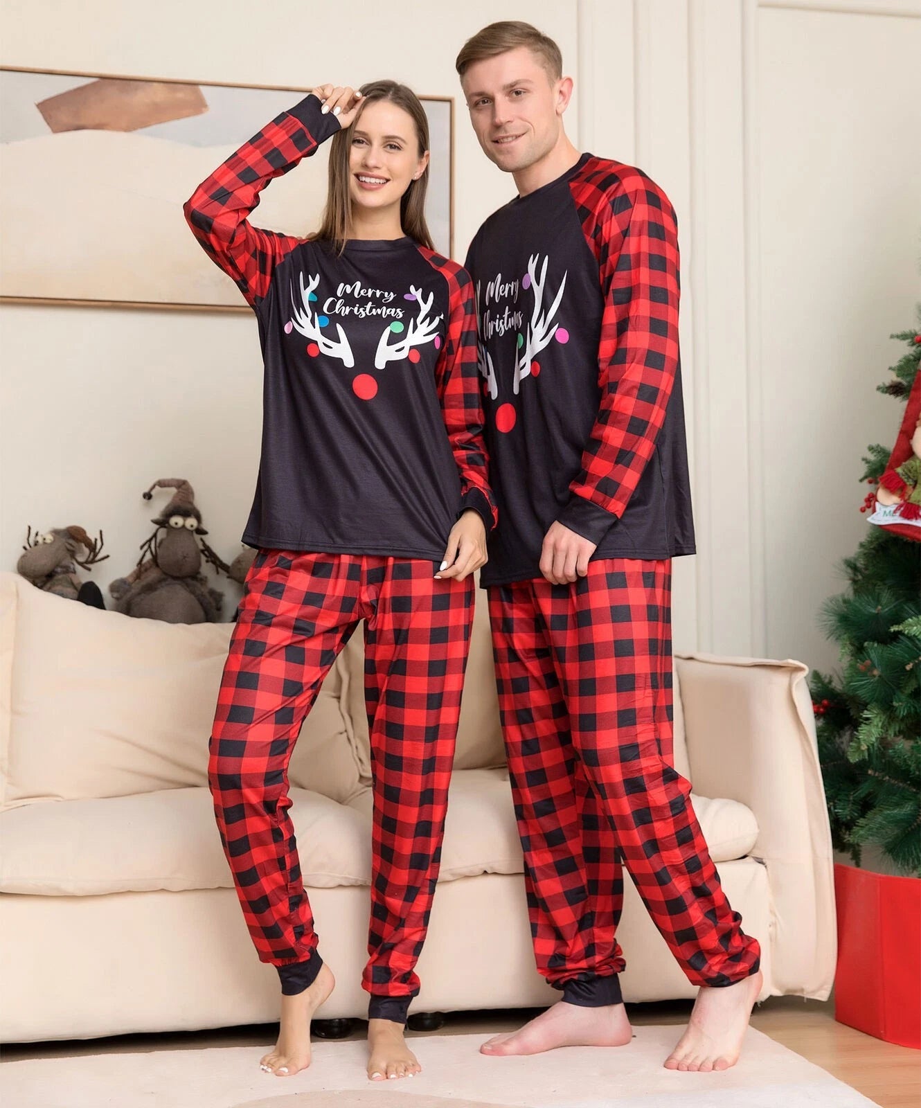 Family Matching Adult Kids Christmas Pyjamas Xmas Nightwear Pajamas Pjs Set UK