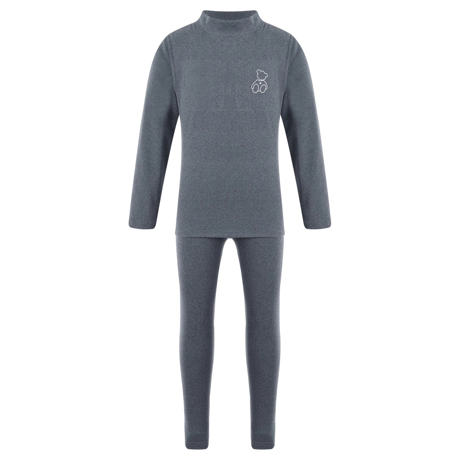 Kids Boys Girls Top Workout Tees Base Sleepwear Pajamas Set Exercise Suit Layer