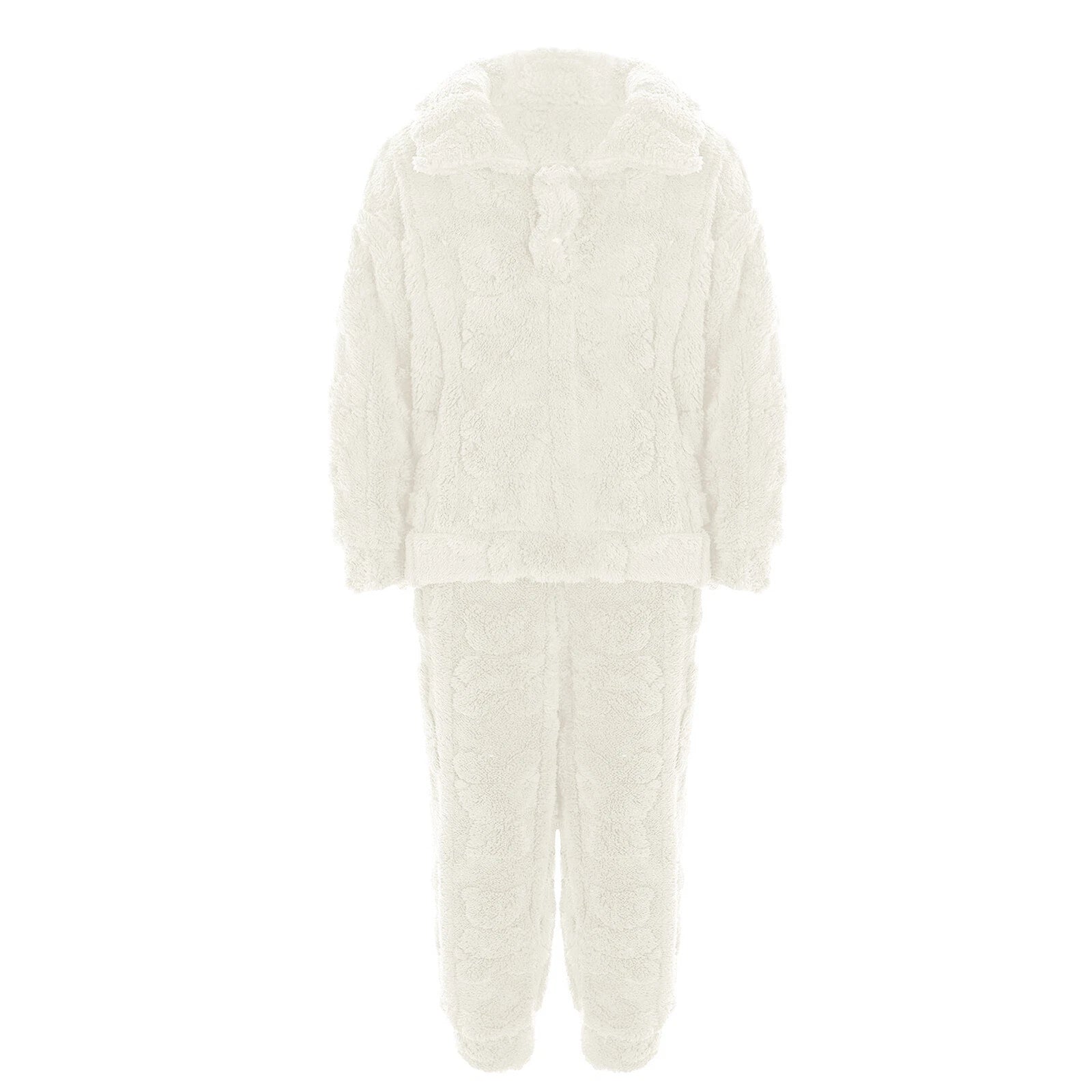 Kids Set Casual Pajamas Winter Sleepwear Elastic Waistband Top With Long Pants