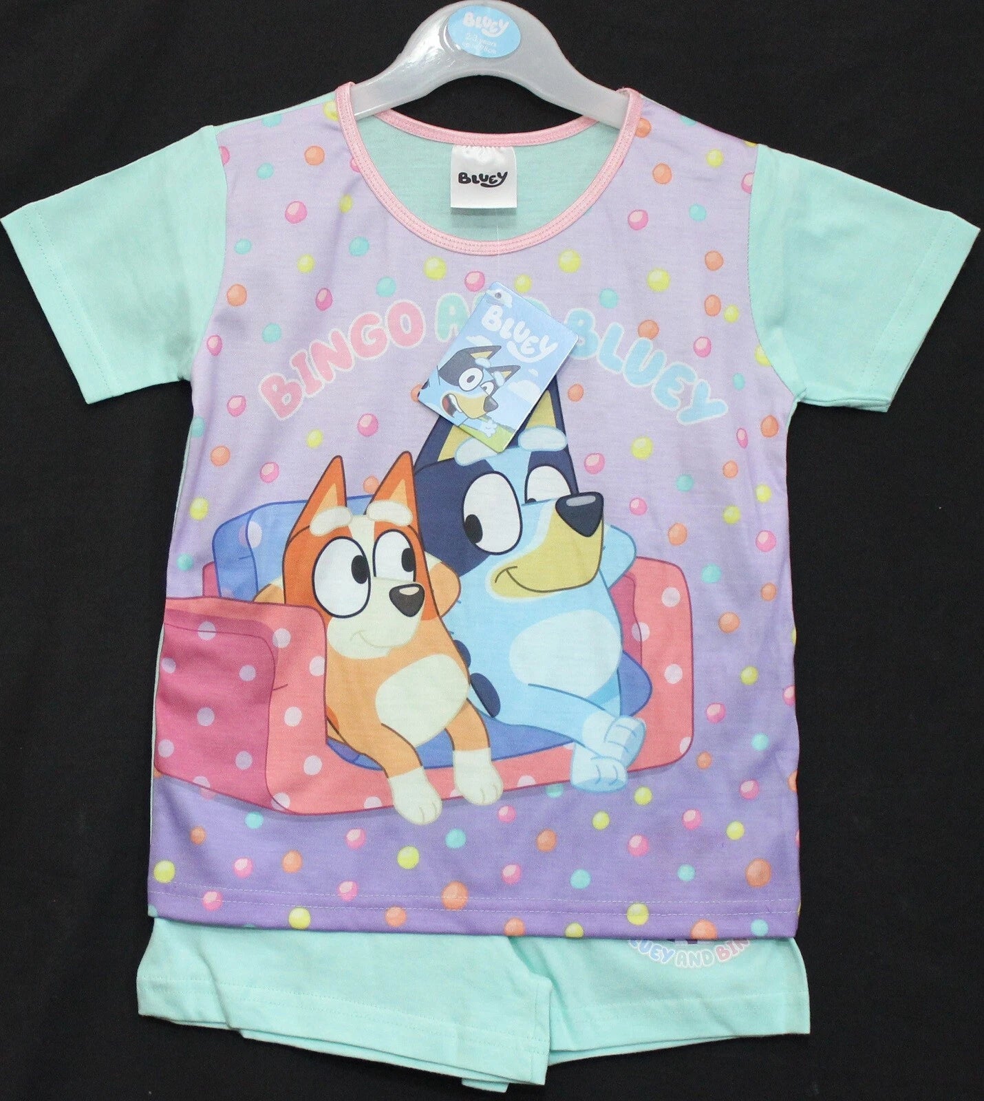 BLUEY Girl's Short Pyjamas / Shorty/Summer PJs Sizes 18 Months-5 Years