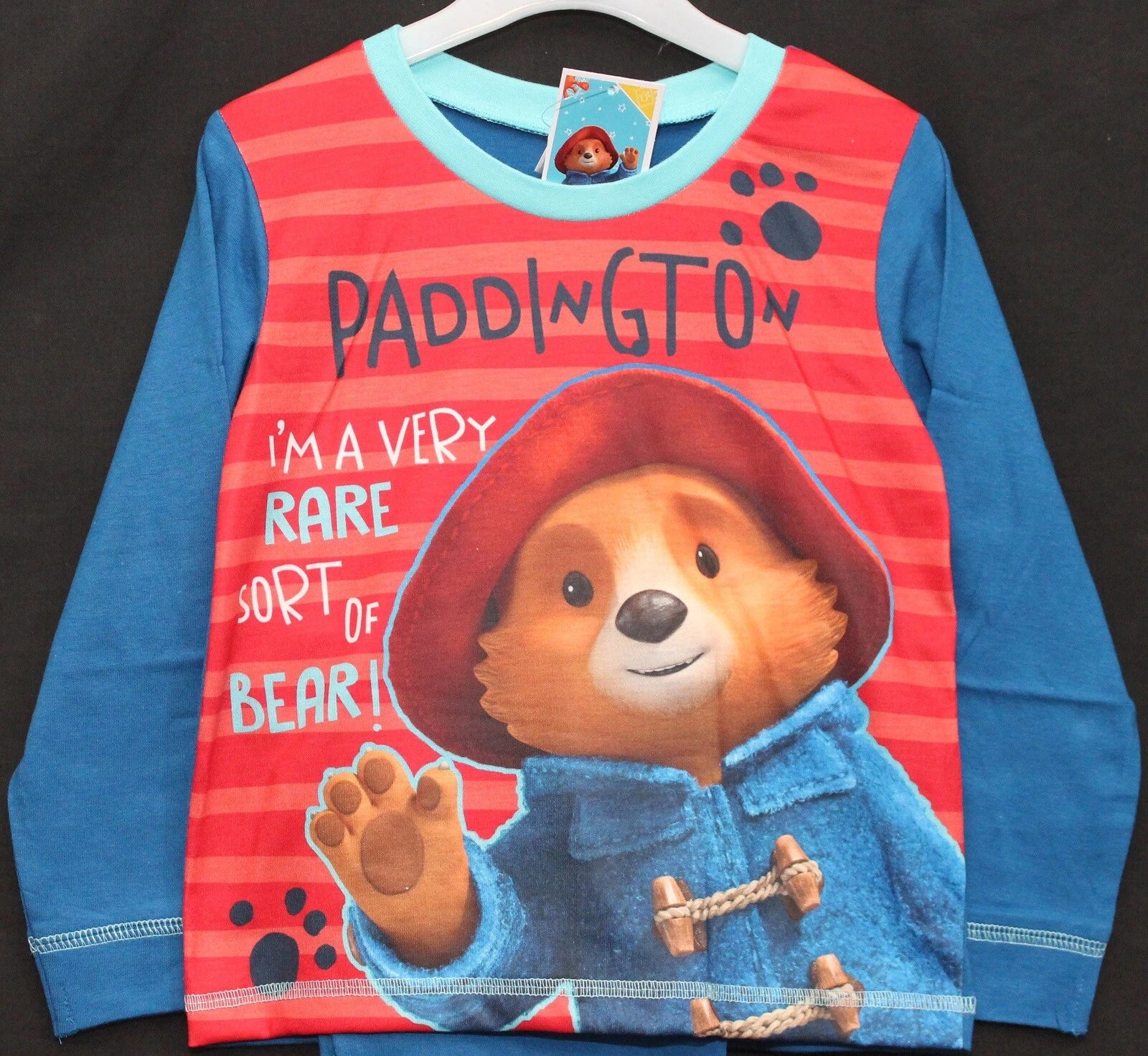 PADDINGTON BEAR Boy's Pyjamas /Blue & Red PADDINGTON PJs Sizes 18 Months-5 Years