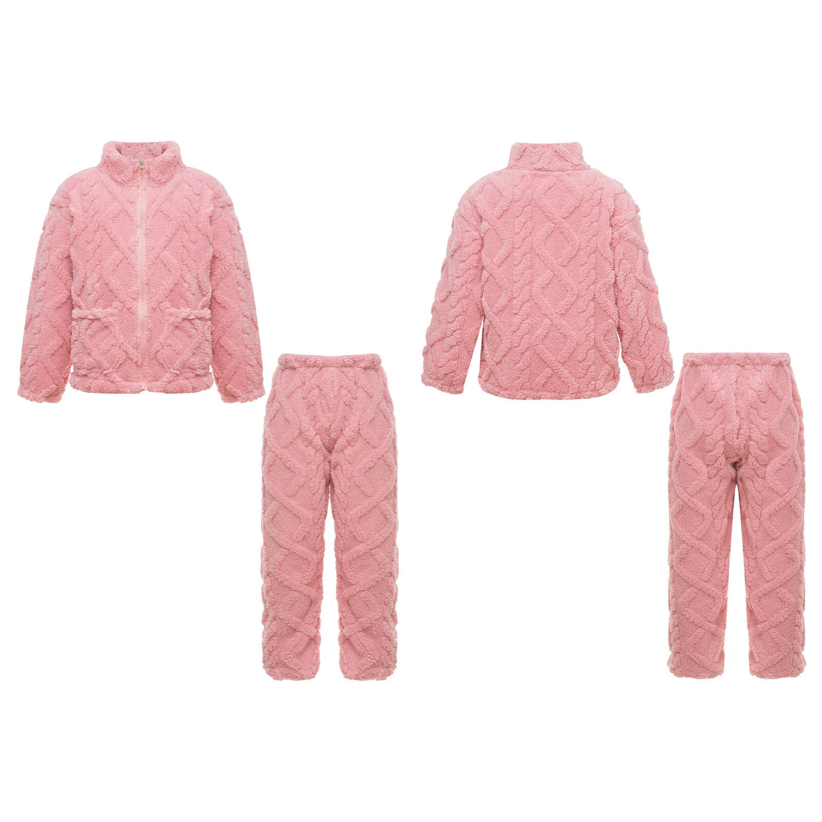 Unisex Kids Outfit Homewear Set Tops With Pants Pajamas Long Sleeve Loungewear
